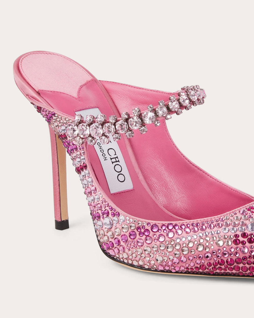 Bing 100 Crystal-Embellished Satin Mule