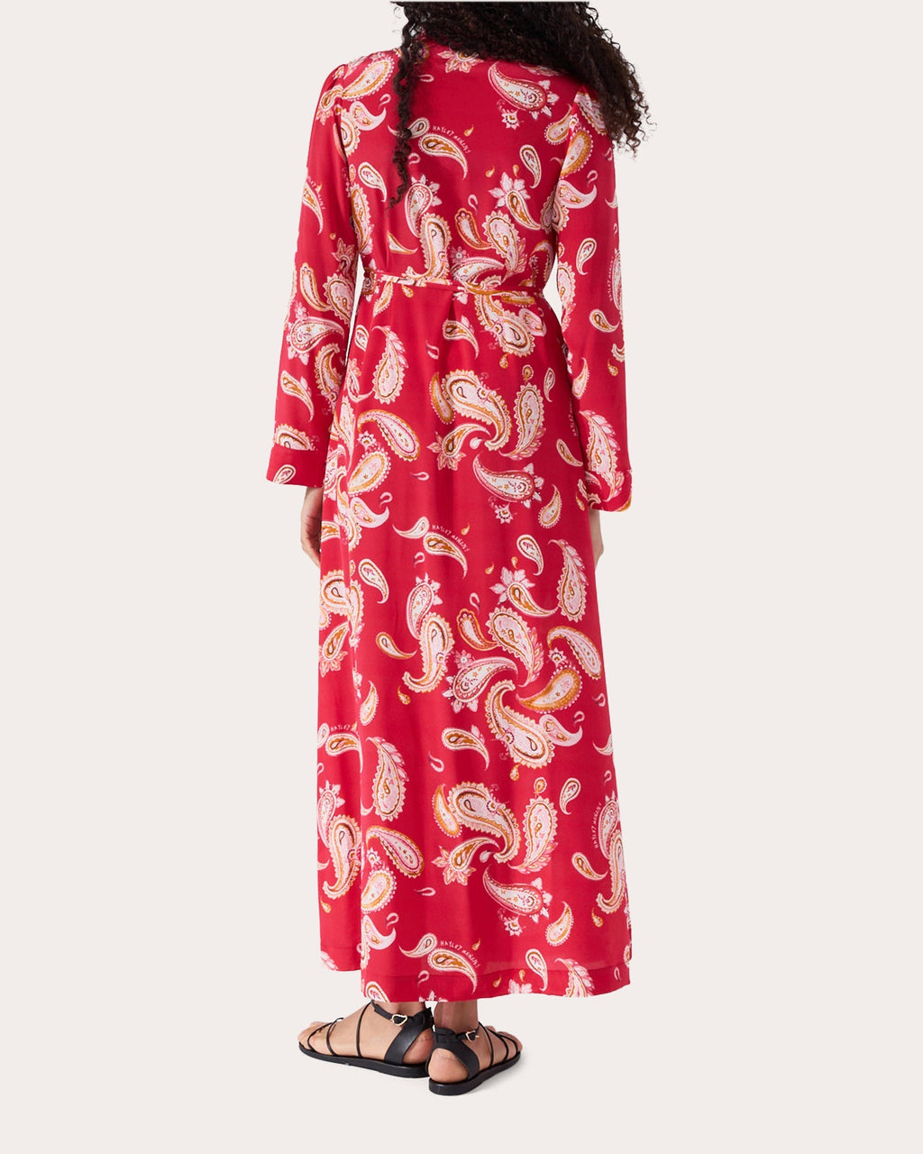 Jimi Paisley-Print Silk Midi Shirt Dress