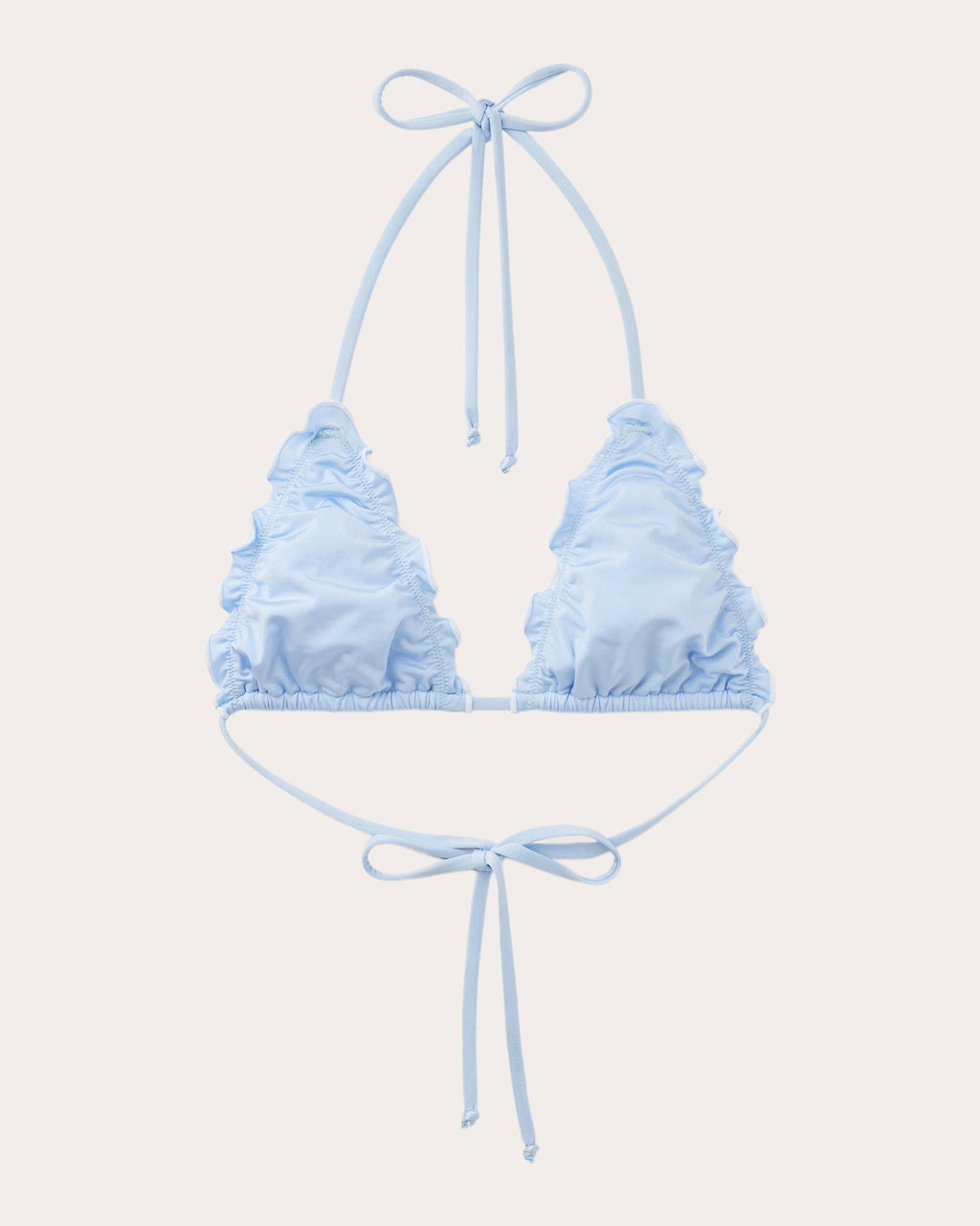 Sea Frill-Trimmed Bikini Top