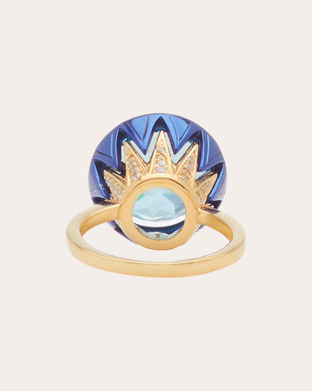 Blue Topaz & Diamond Colors Ring