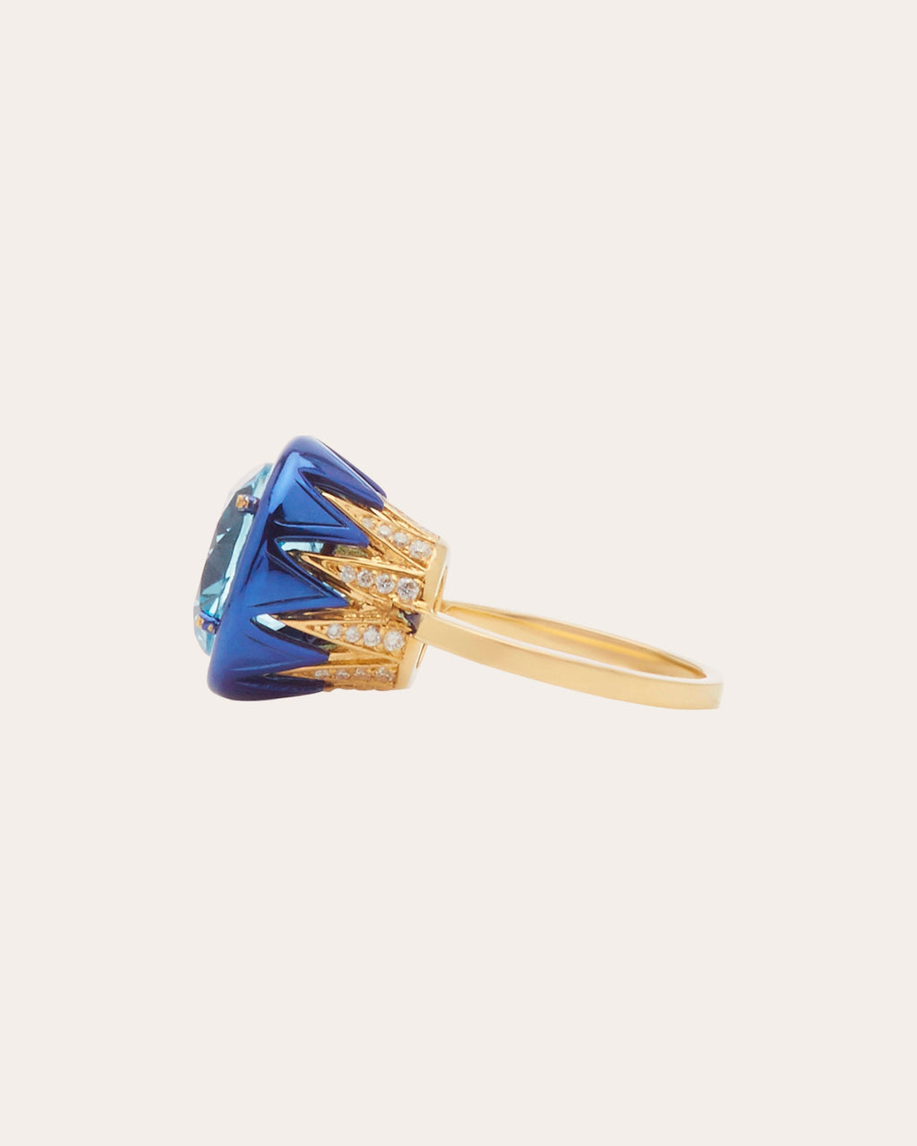 Blue Topaz & Diamond Colors Ring