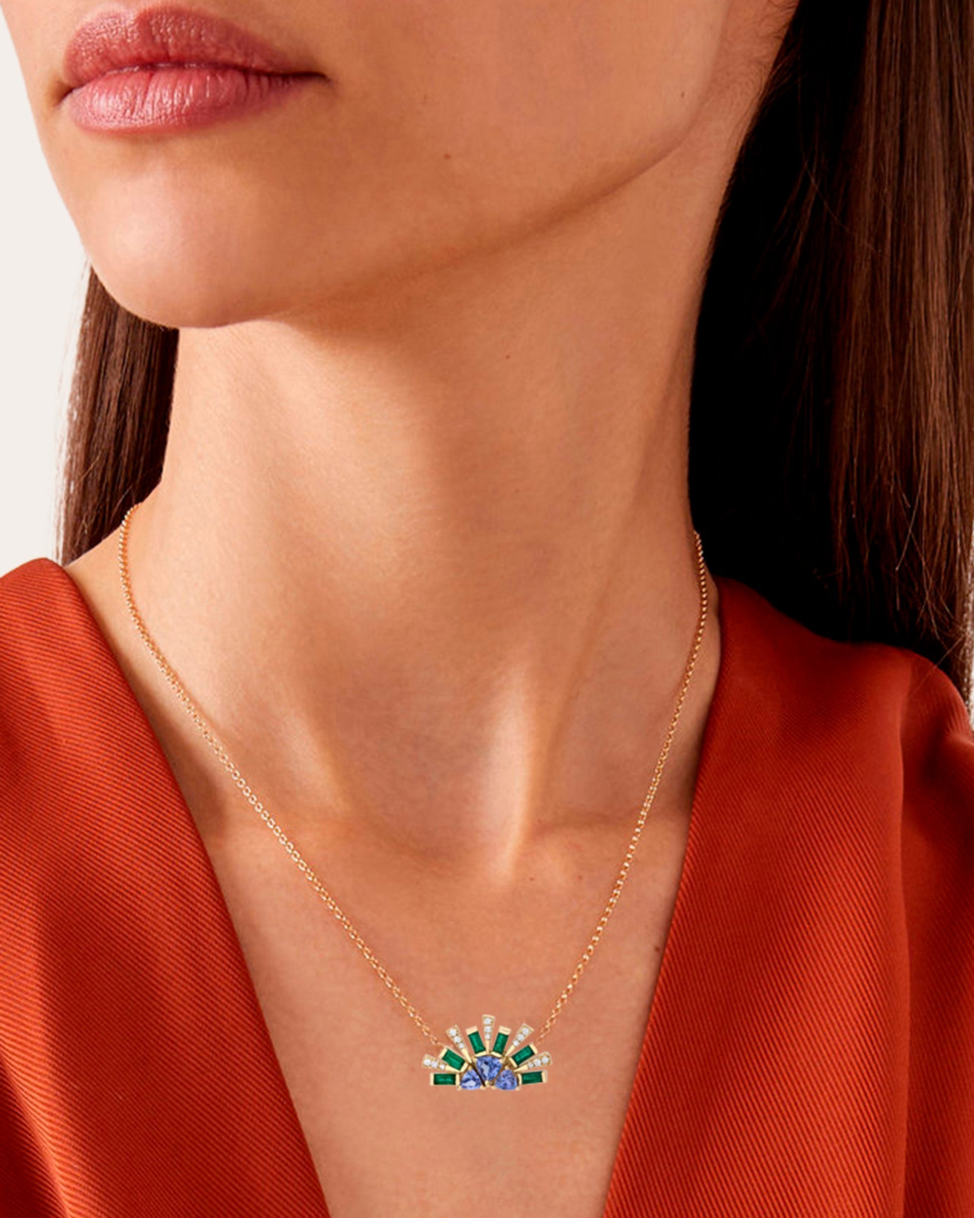Demi-Circle Pendant Necklace