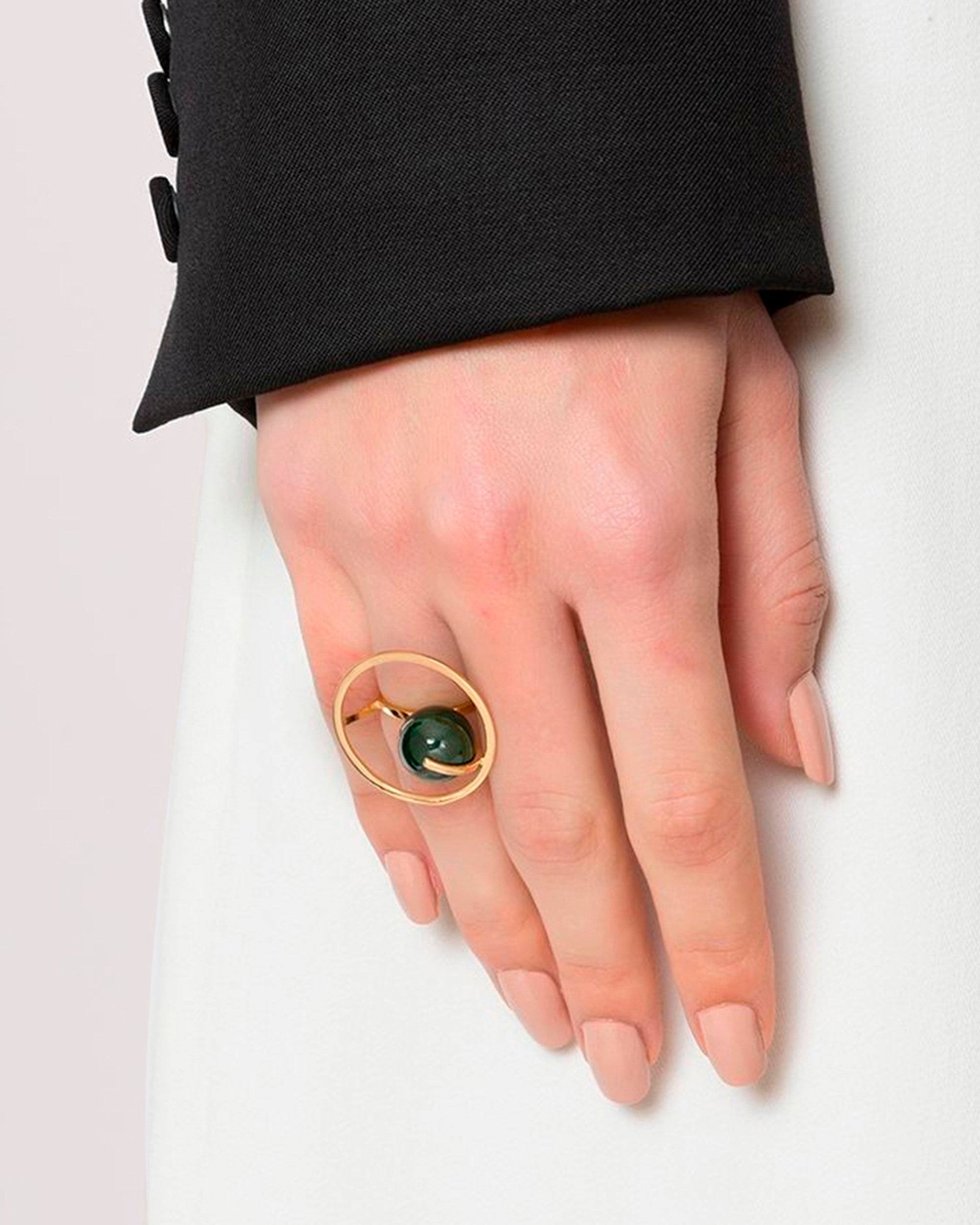 Malachite Modern Elliptic Ring