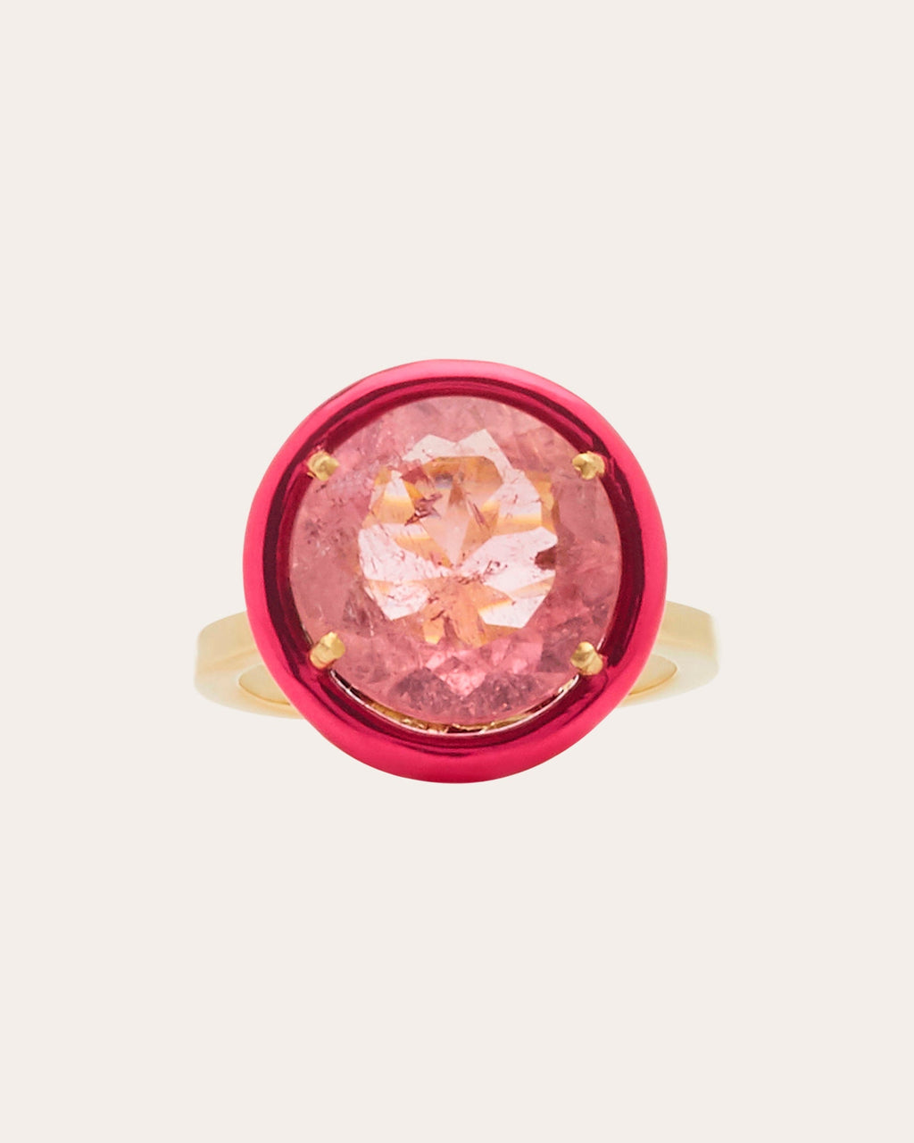 Pink Tourmaline & Diamond Colors Ring