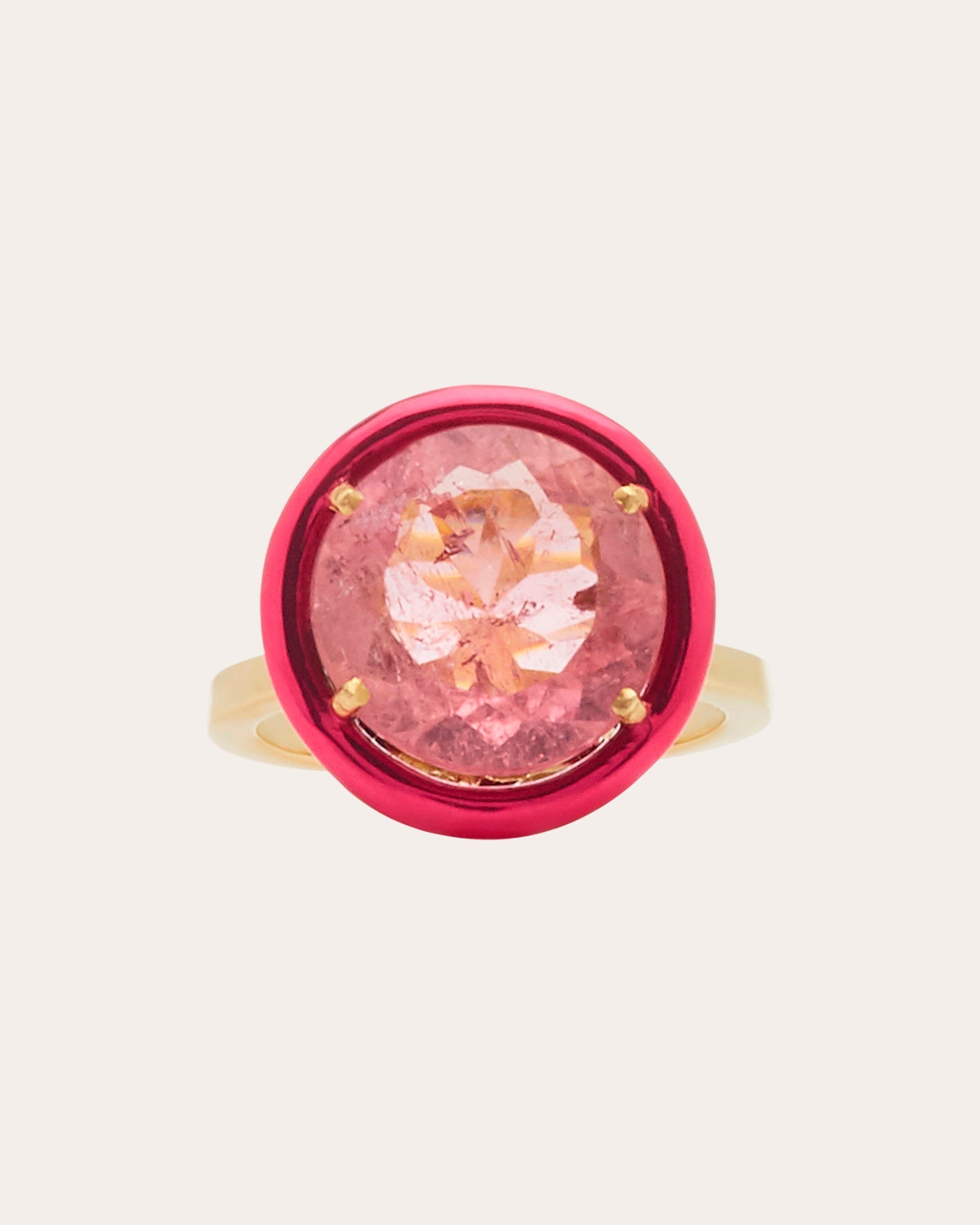 Pink Tourmaline & Diamond Colors Ring