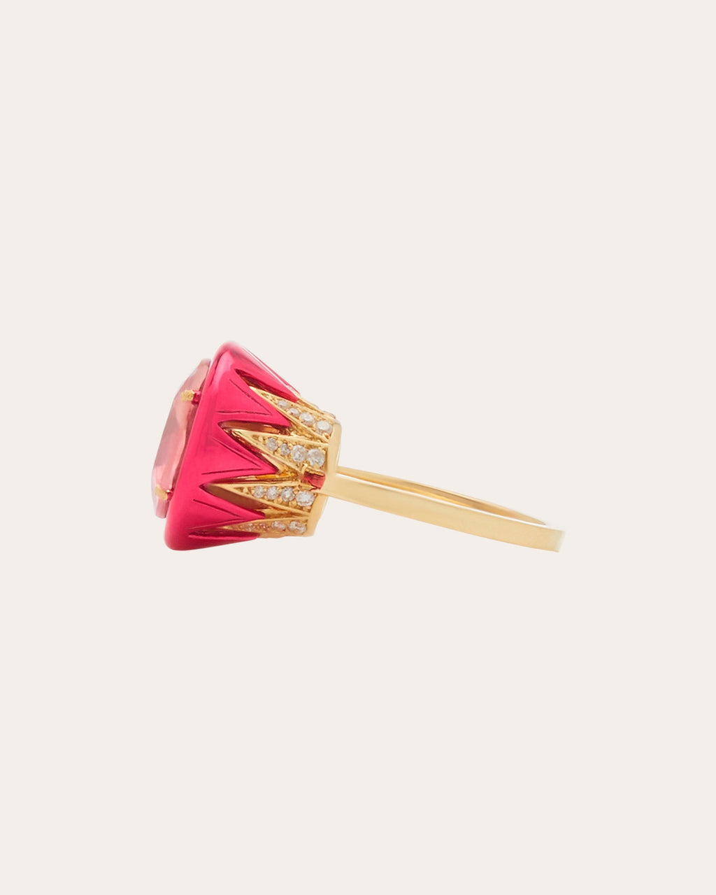 Pink Tourmaline & Diamond Colors Ring
