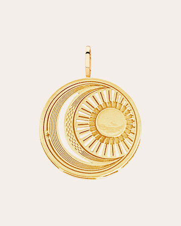 Small Tailsman Sun & Moon Pendant