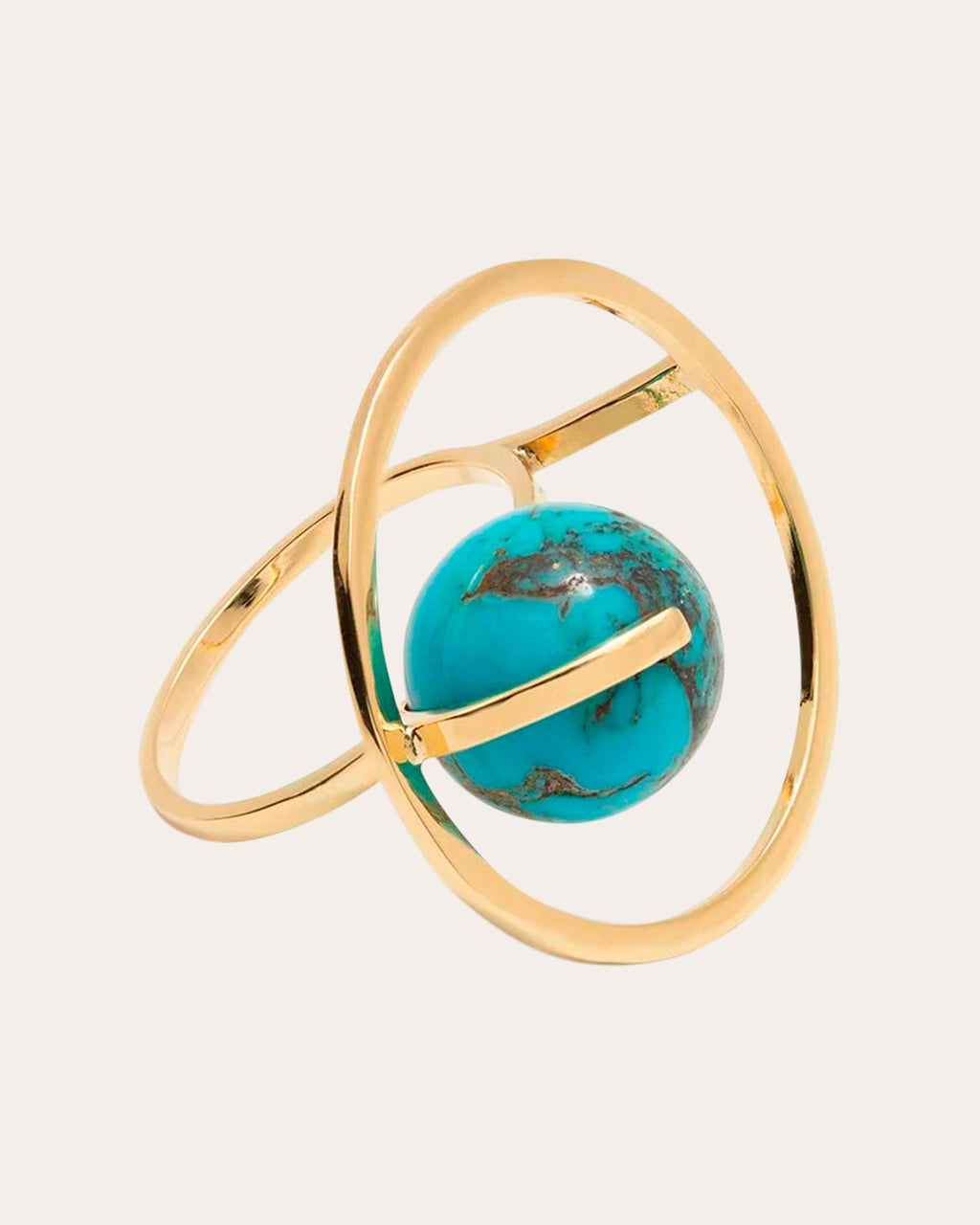Turquoise Modern Elliptic Ring