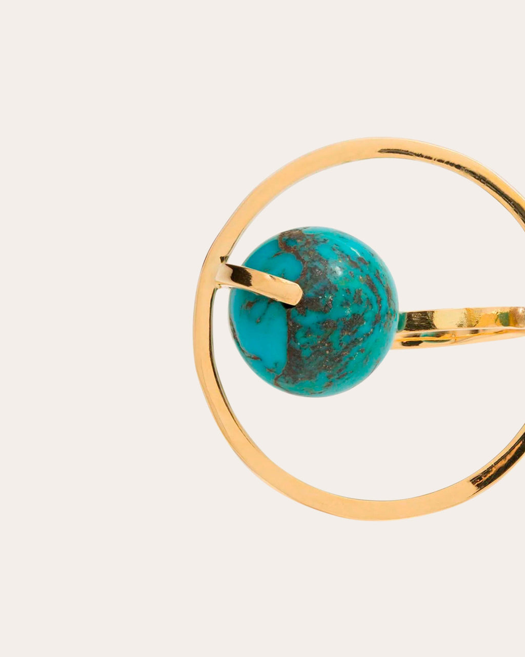 Turquoise Modern Elliptic Ring