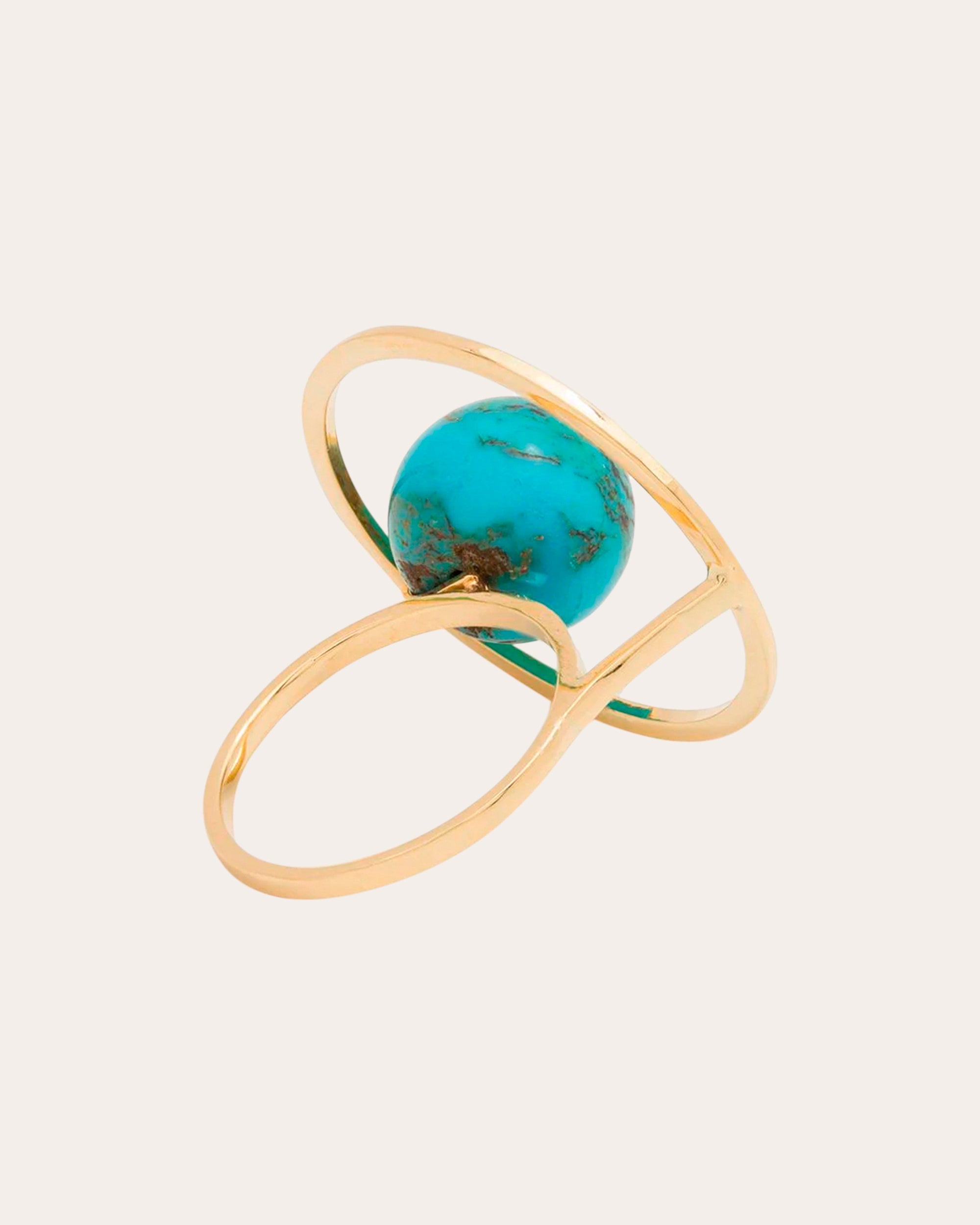 Turquoise Modern Elliptic Ring