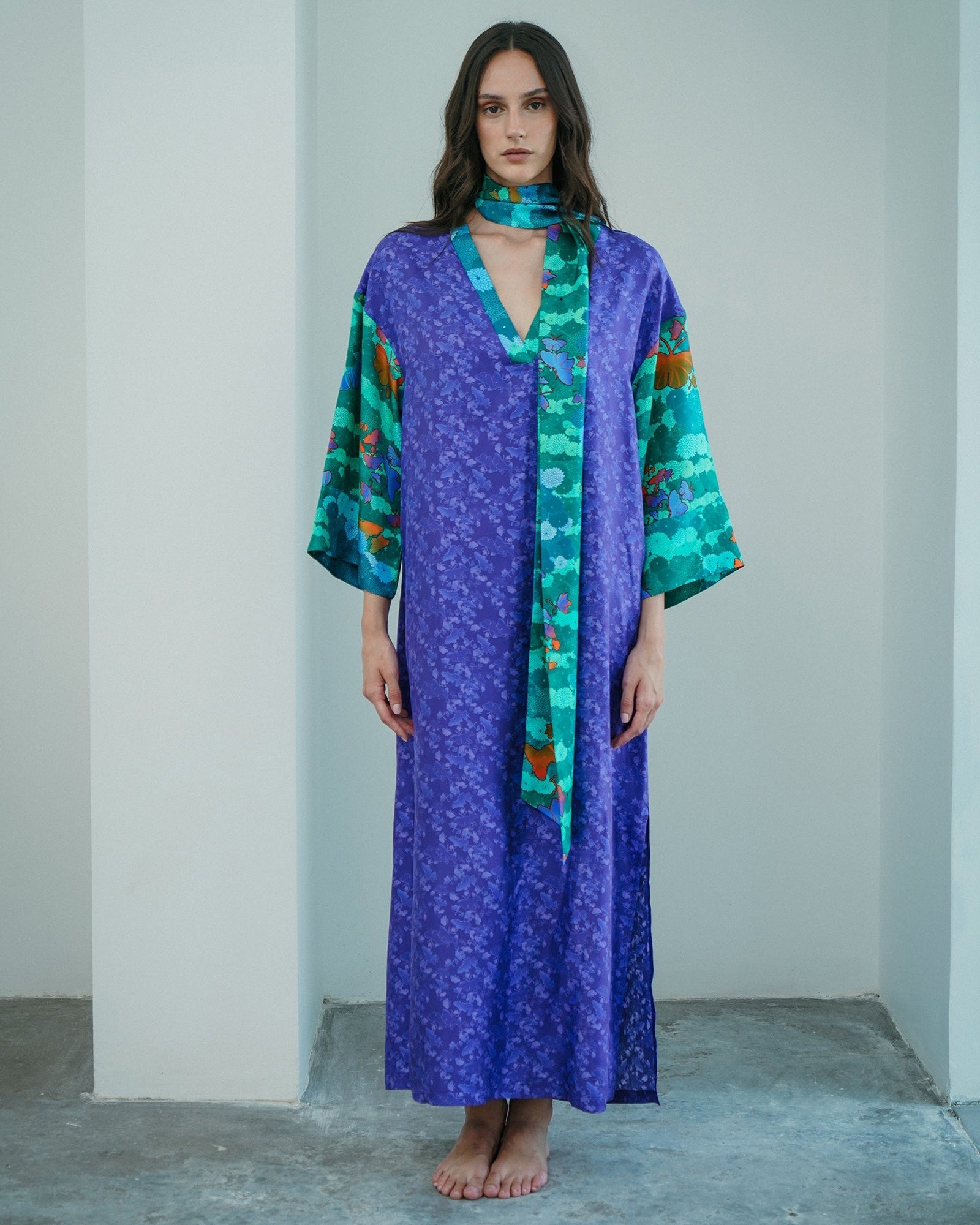 Kyoto Chocho Silk Kaftan