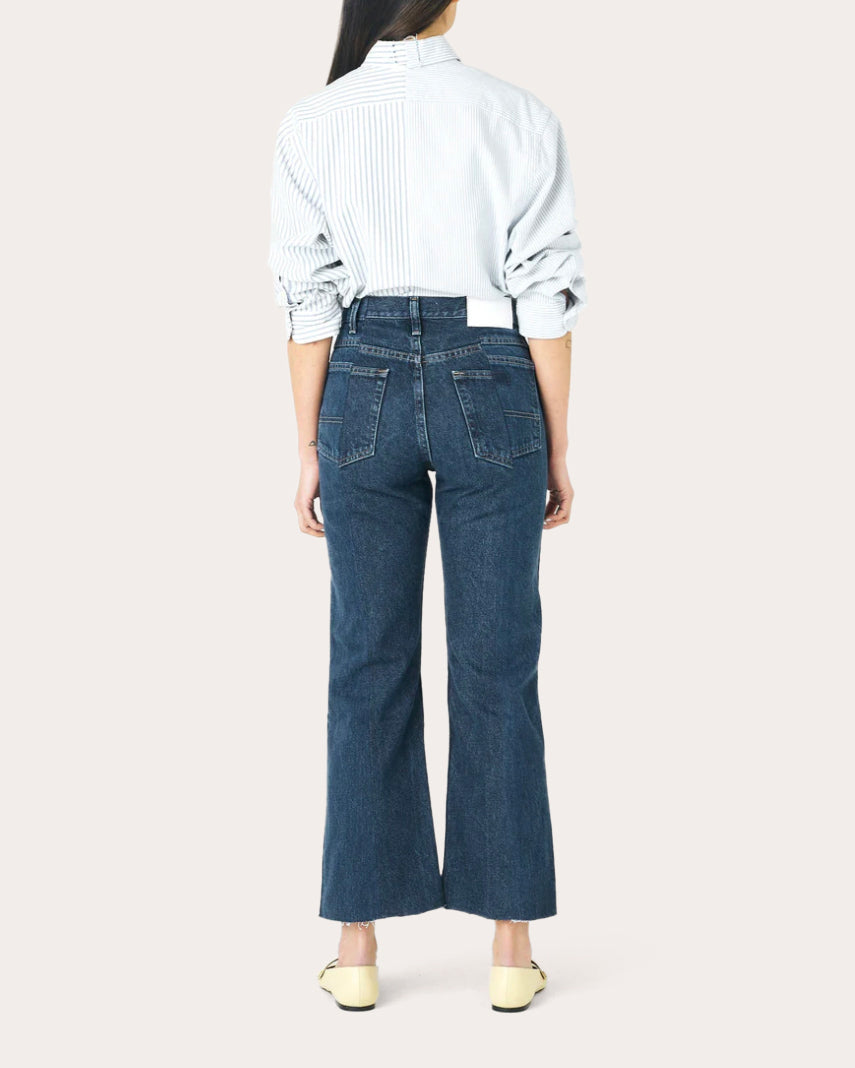 Flare High-Rise Cropped Jeans