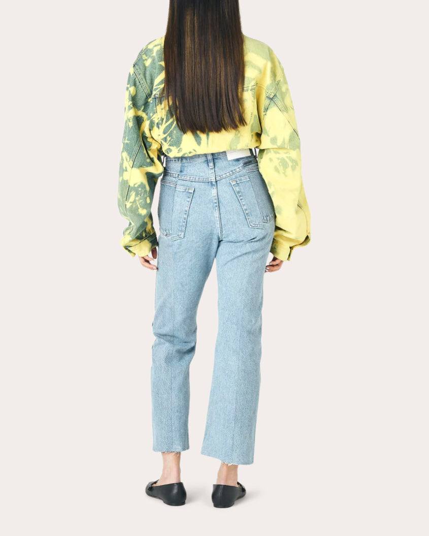 Flare High-Rise Cropped Jeans
