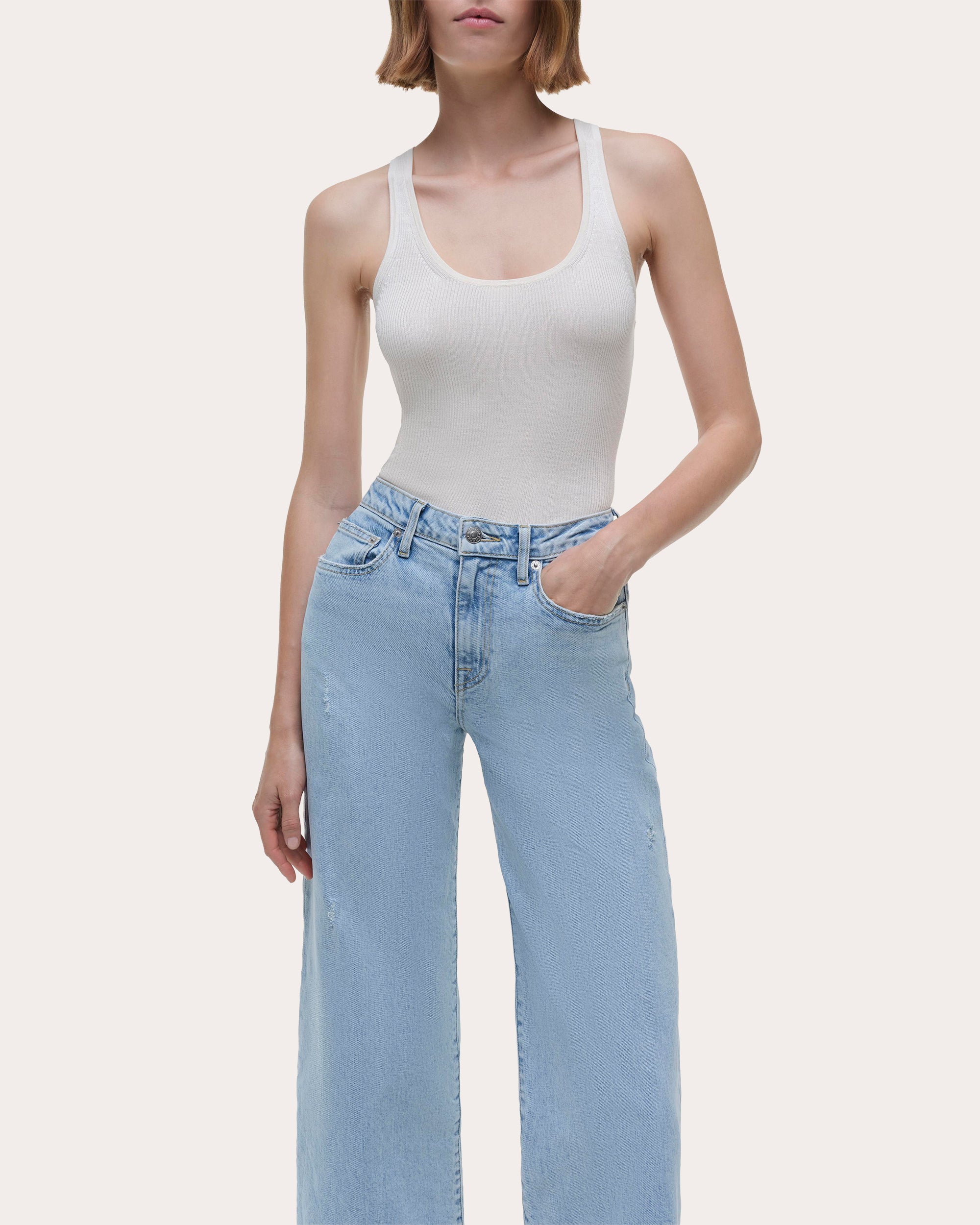 Jude Cropped Wide-Leg Denim Jeans