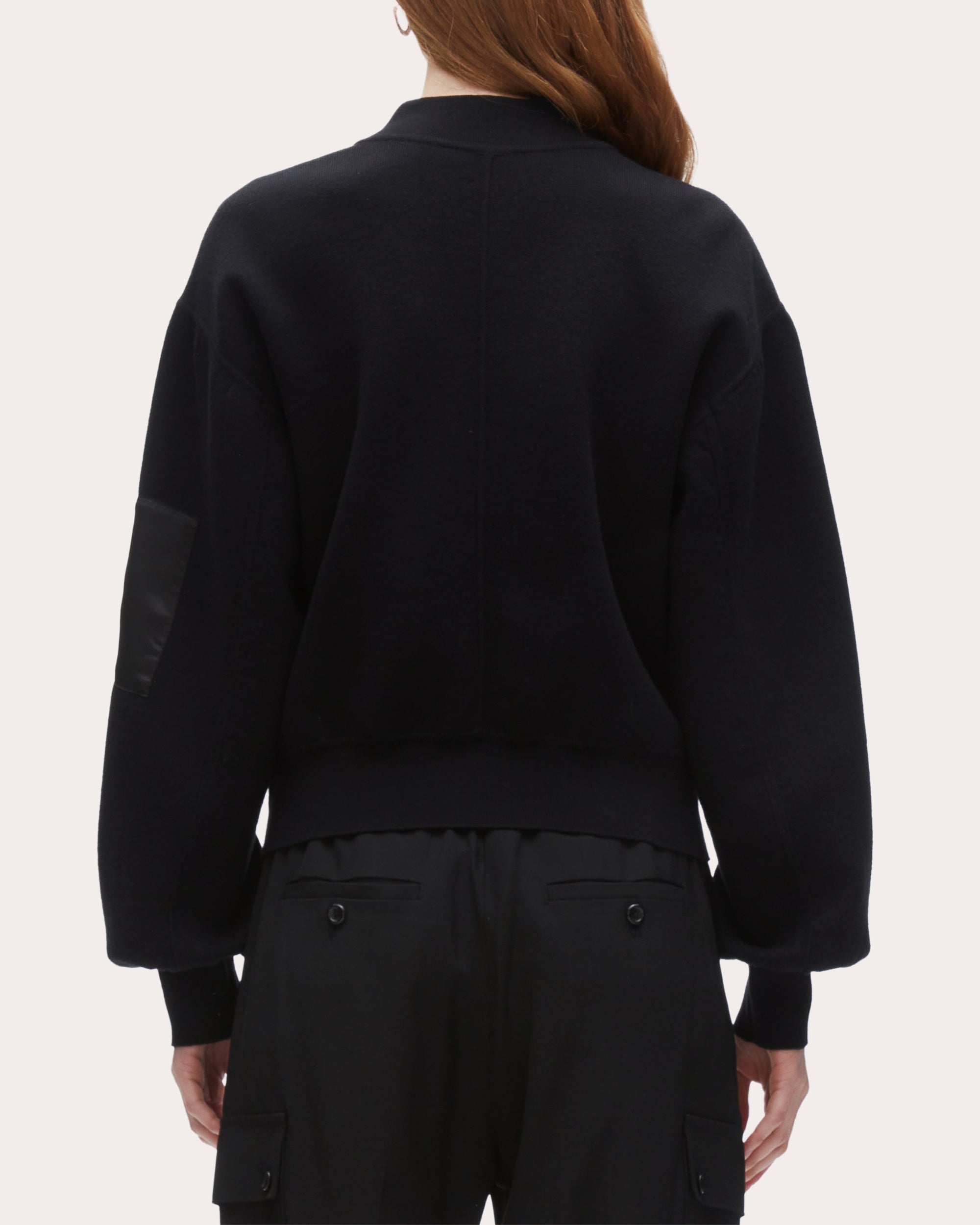 Layered Cotton-Wool Blend Bomber Jacket