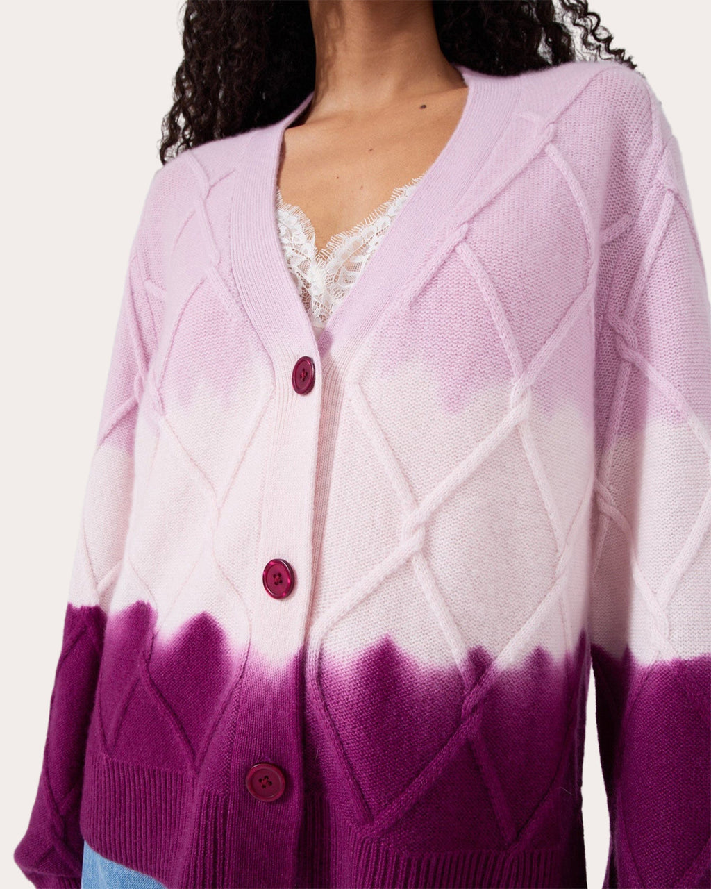 Janis Ombré Cashmere Cardigan