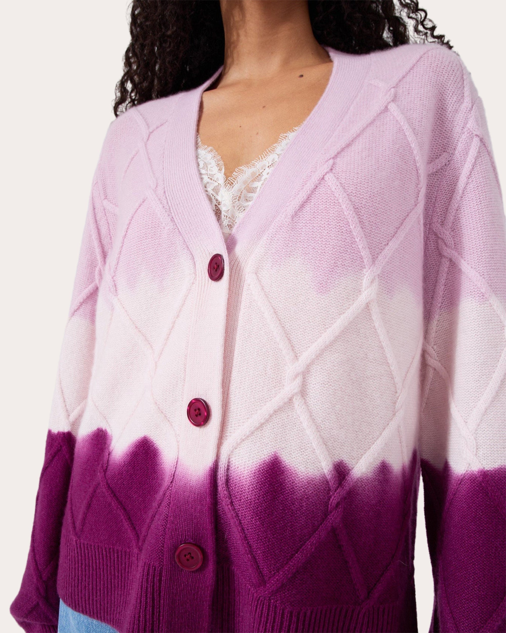 Janis Ombré Cashmere Cardigan