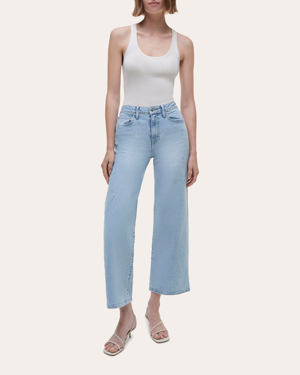 Jude Cropped Wide-Leg Denim Jeans