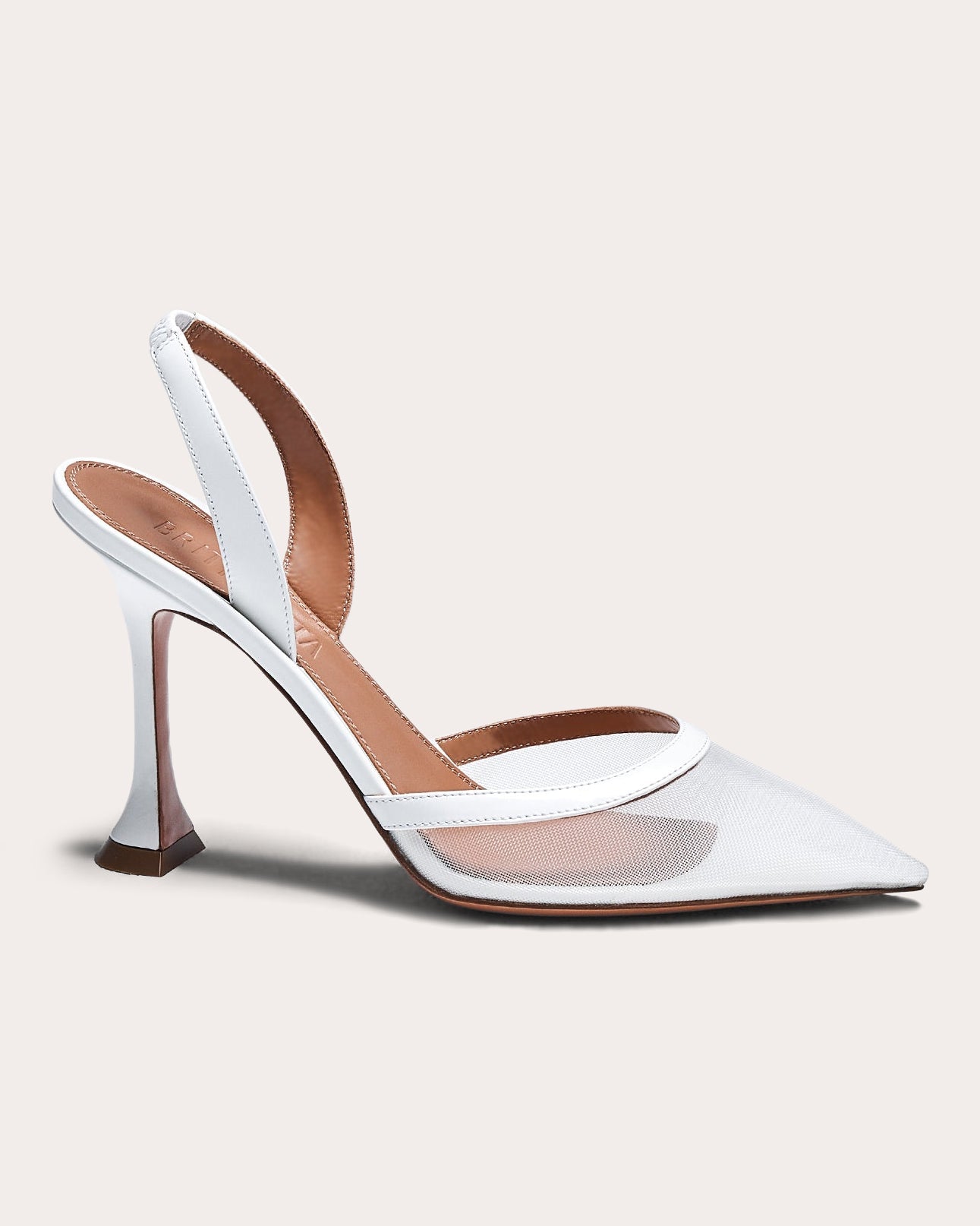 Esme 95 Leather Trimmed Mesh Slingback Pump