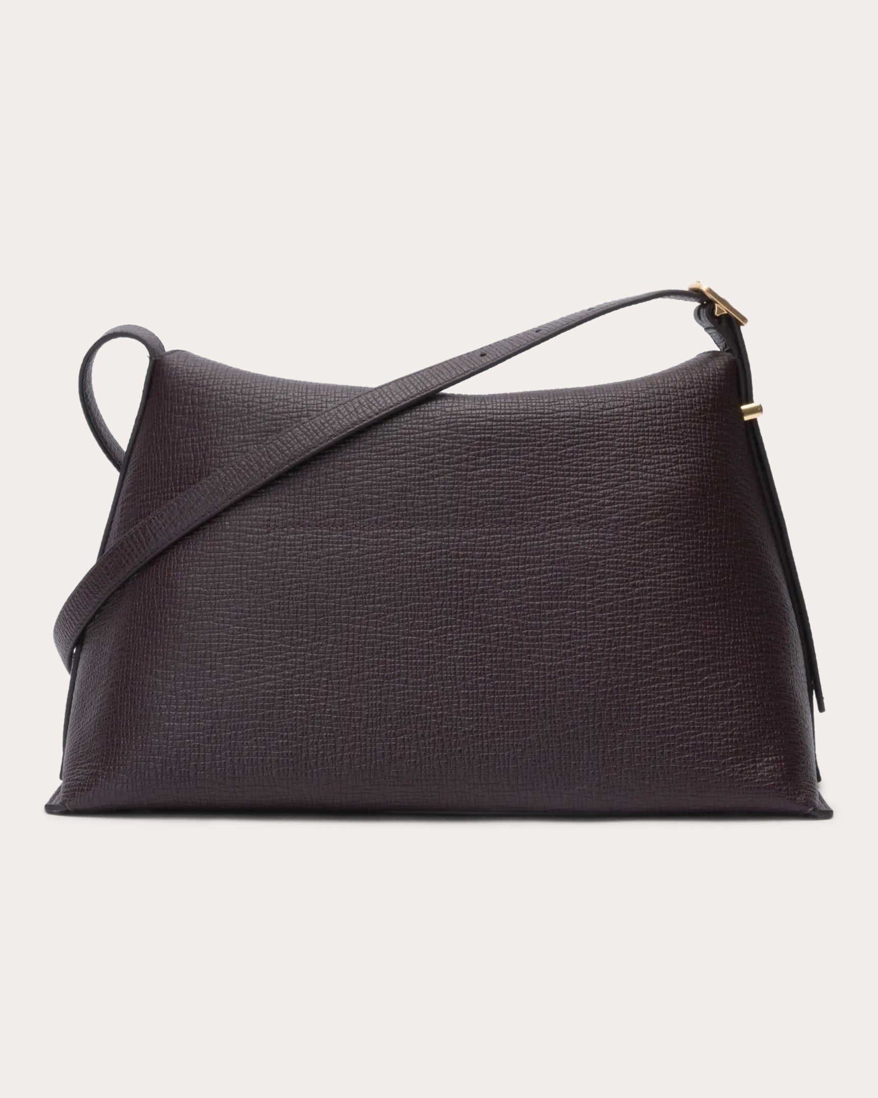 ID Textured Leather Shoulder Bag