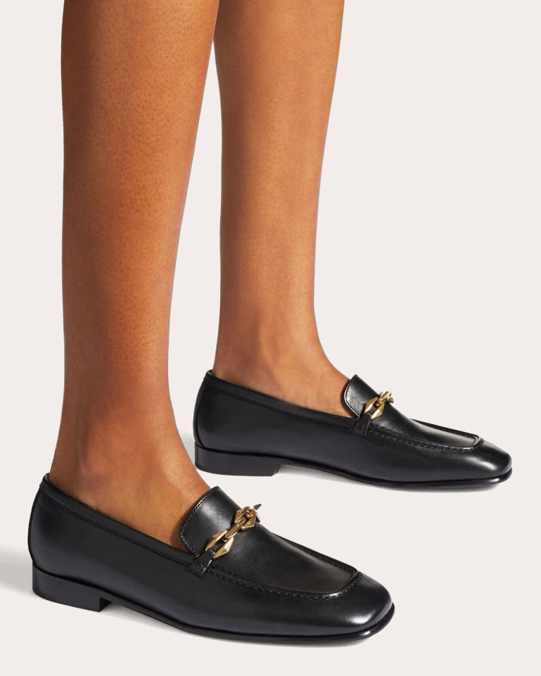Diamond Tilda Embellished Leather Loafer