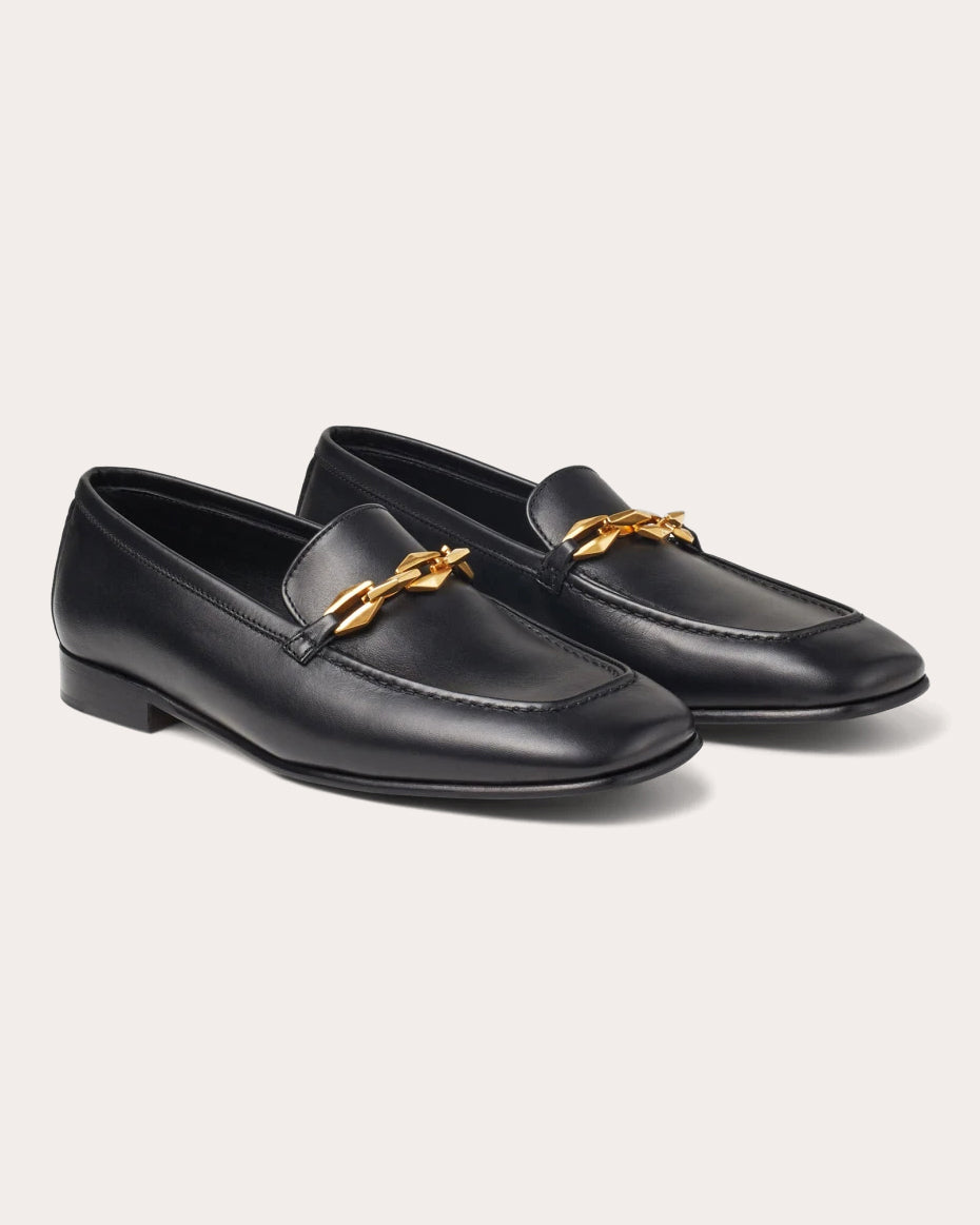 Diamond Tilda Embellished Leather Loafer