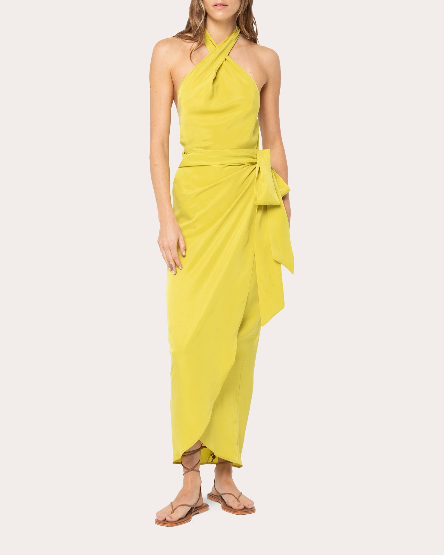 Serengeti Washed Satin Wrap Skirt
