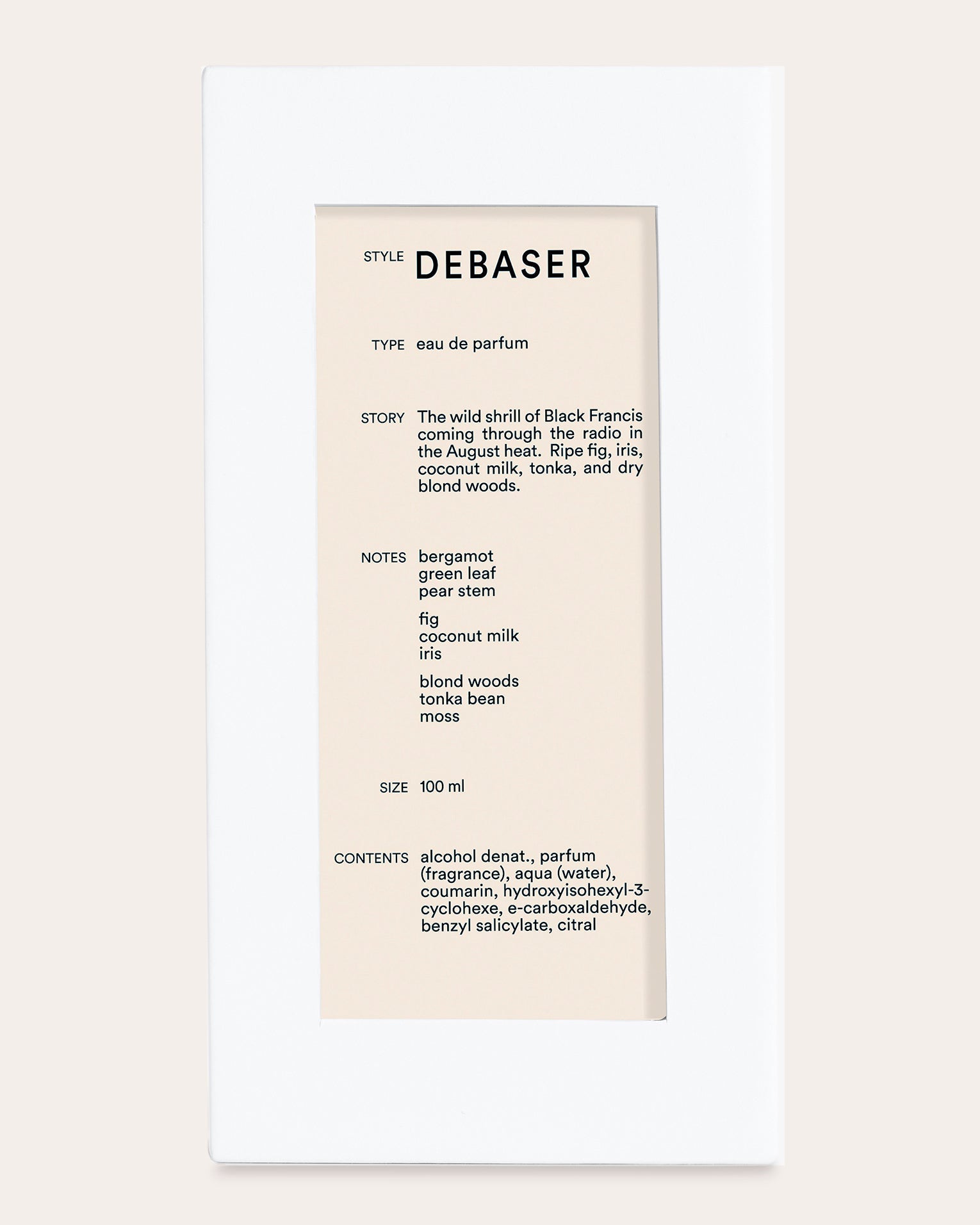 Debaser Eau de Parfum 100ml