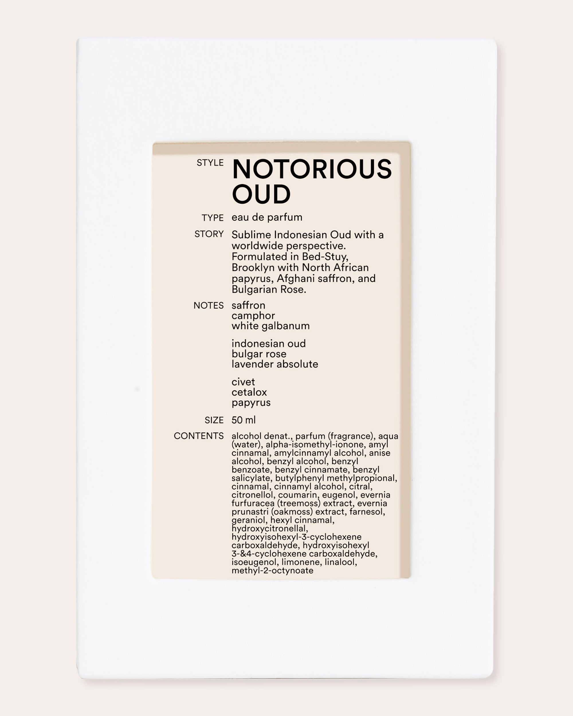 Notorious Oud Eau de Parfum 50ml