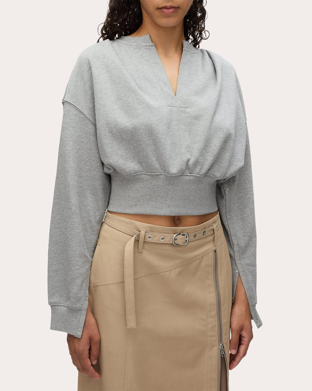 Cropped Embellished Cotton-Jersey Top