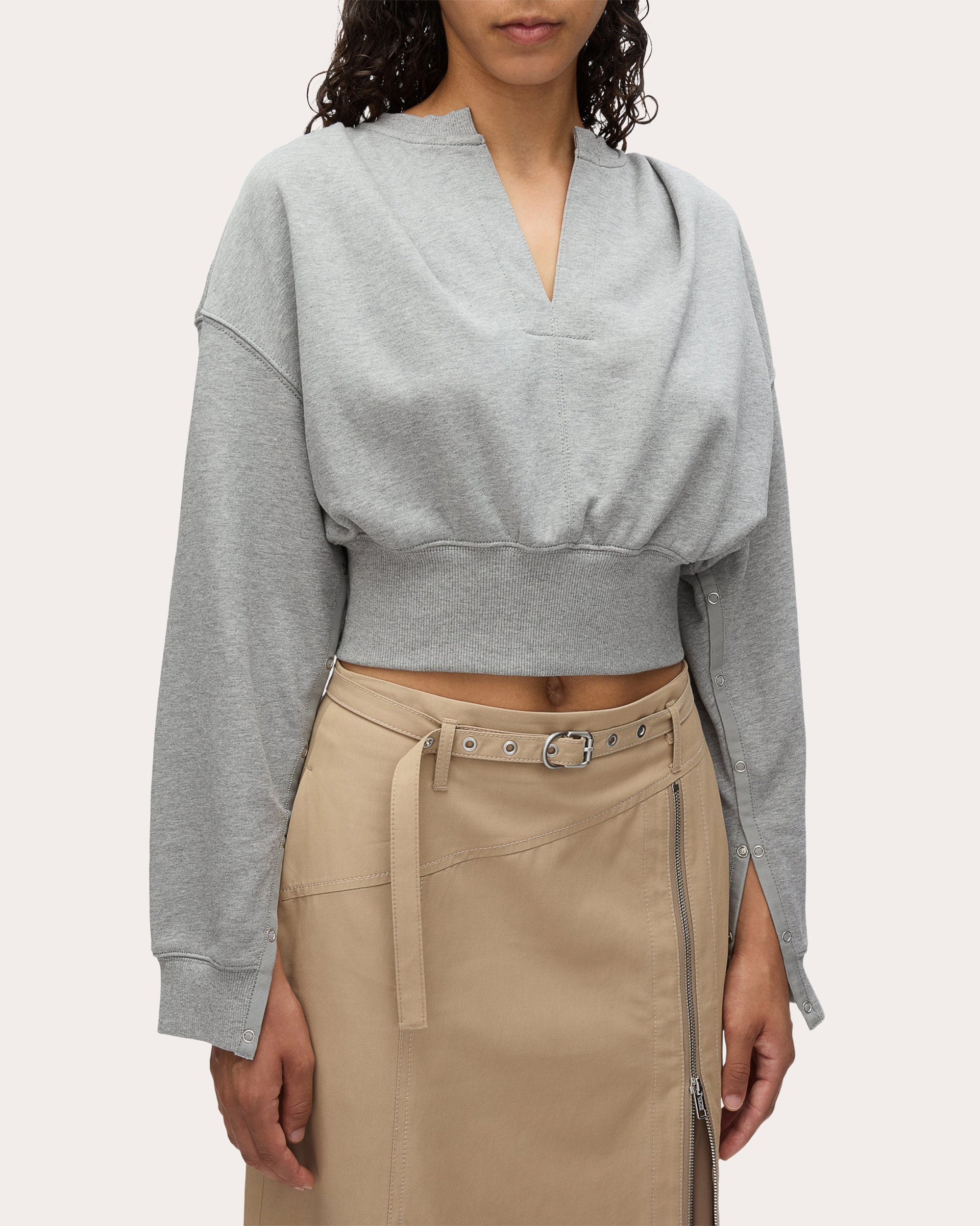 Cropped Embellished Cotton-Jersey Top