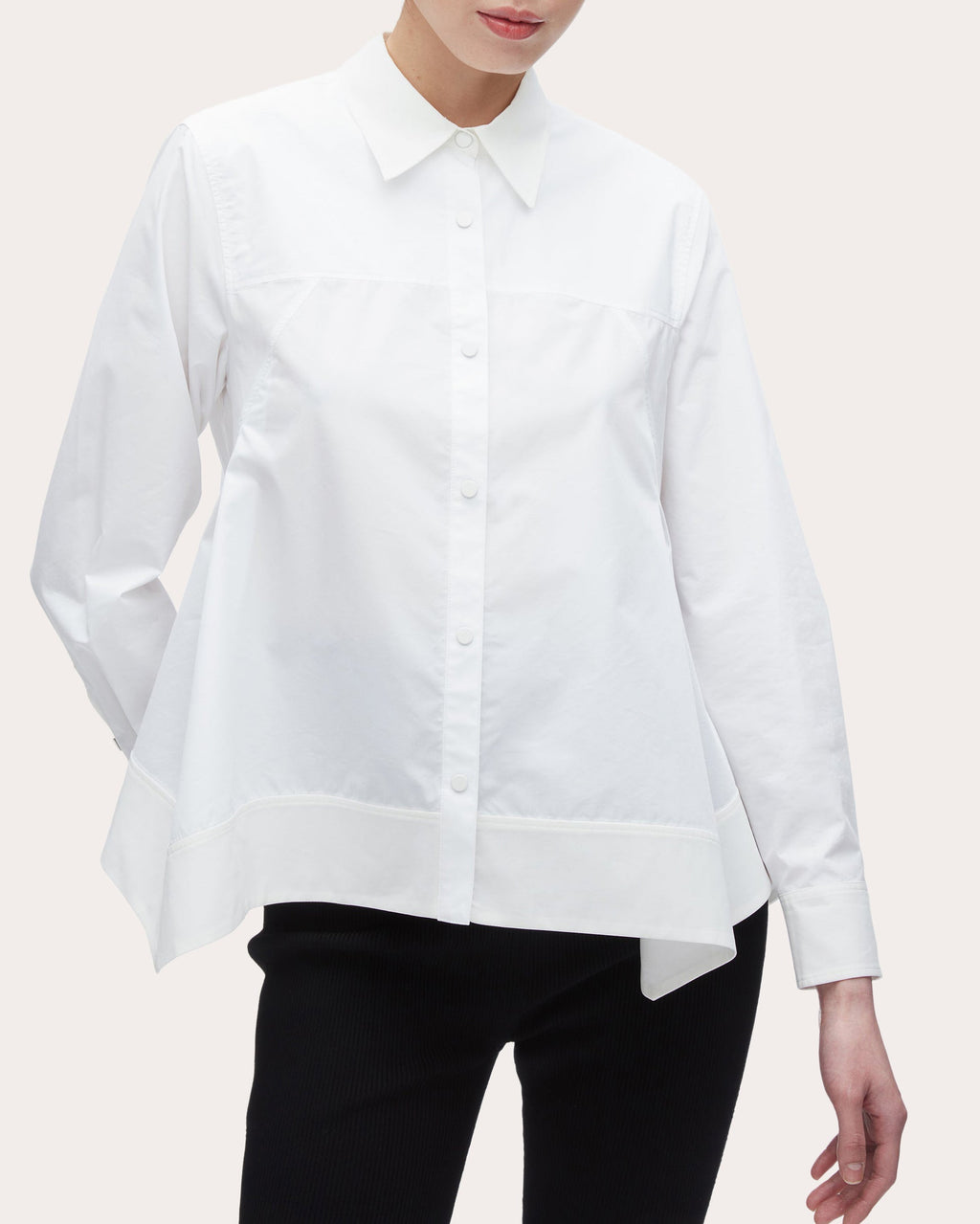 Asymmetric Techno Poplin Shirt