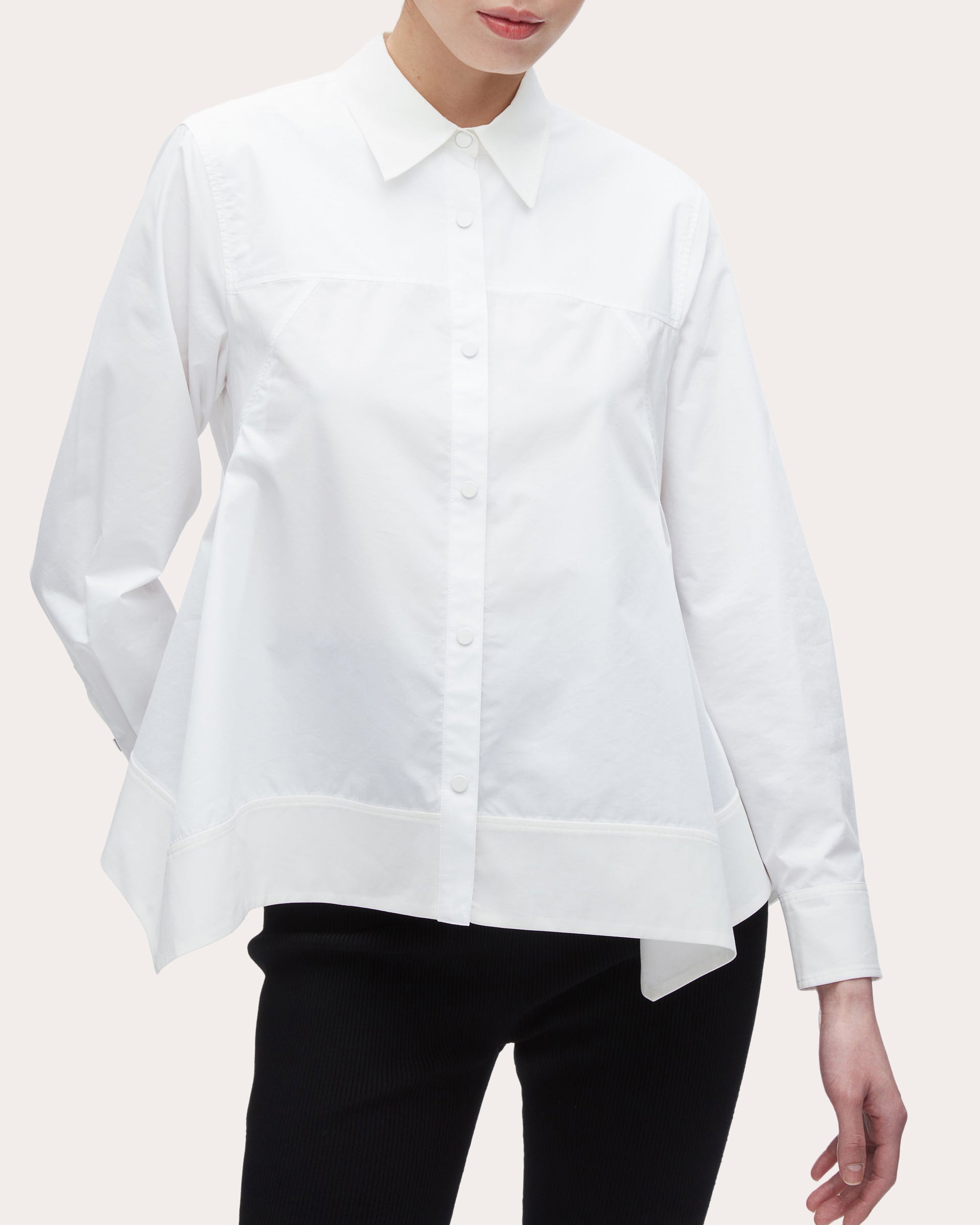 Asymmetric Techno Poplin Shirt