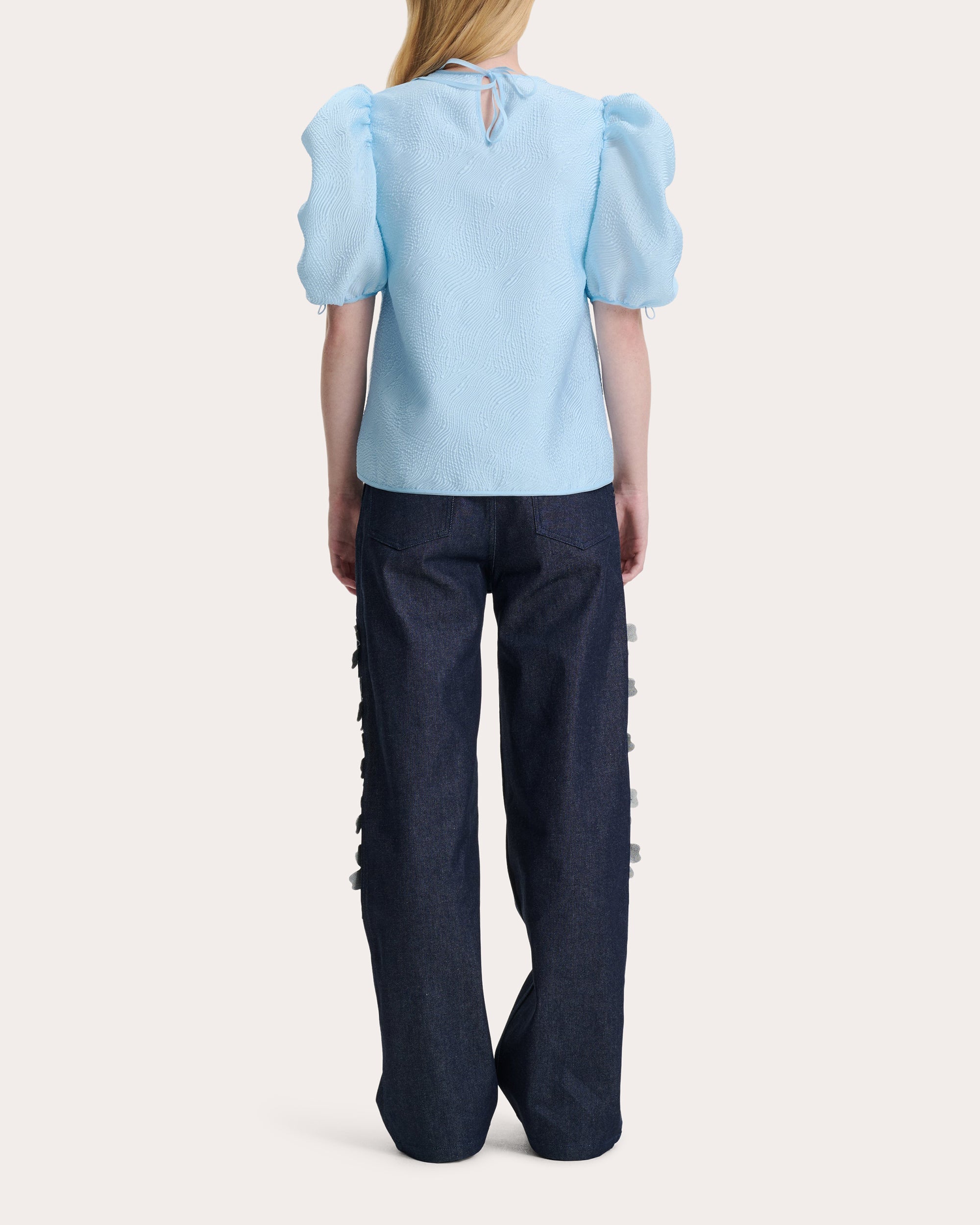 Amari Shirred Matelassé Top