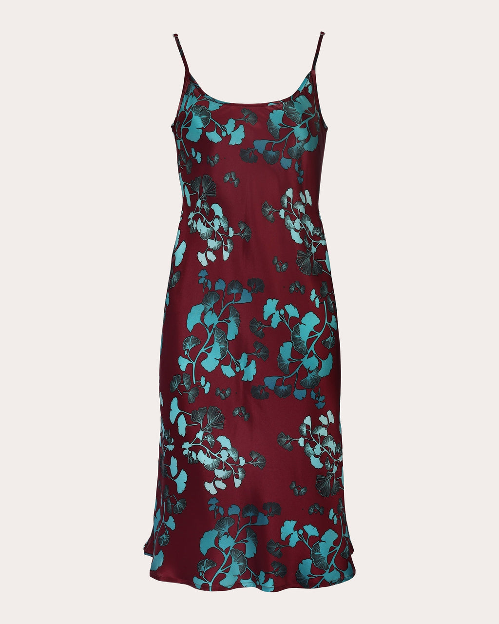 Edo Kazari Printed Silk Satin Slip Dress