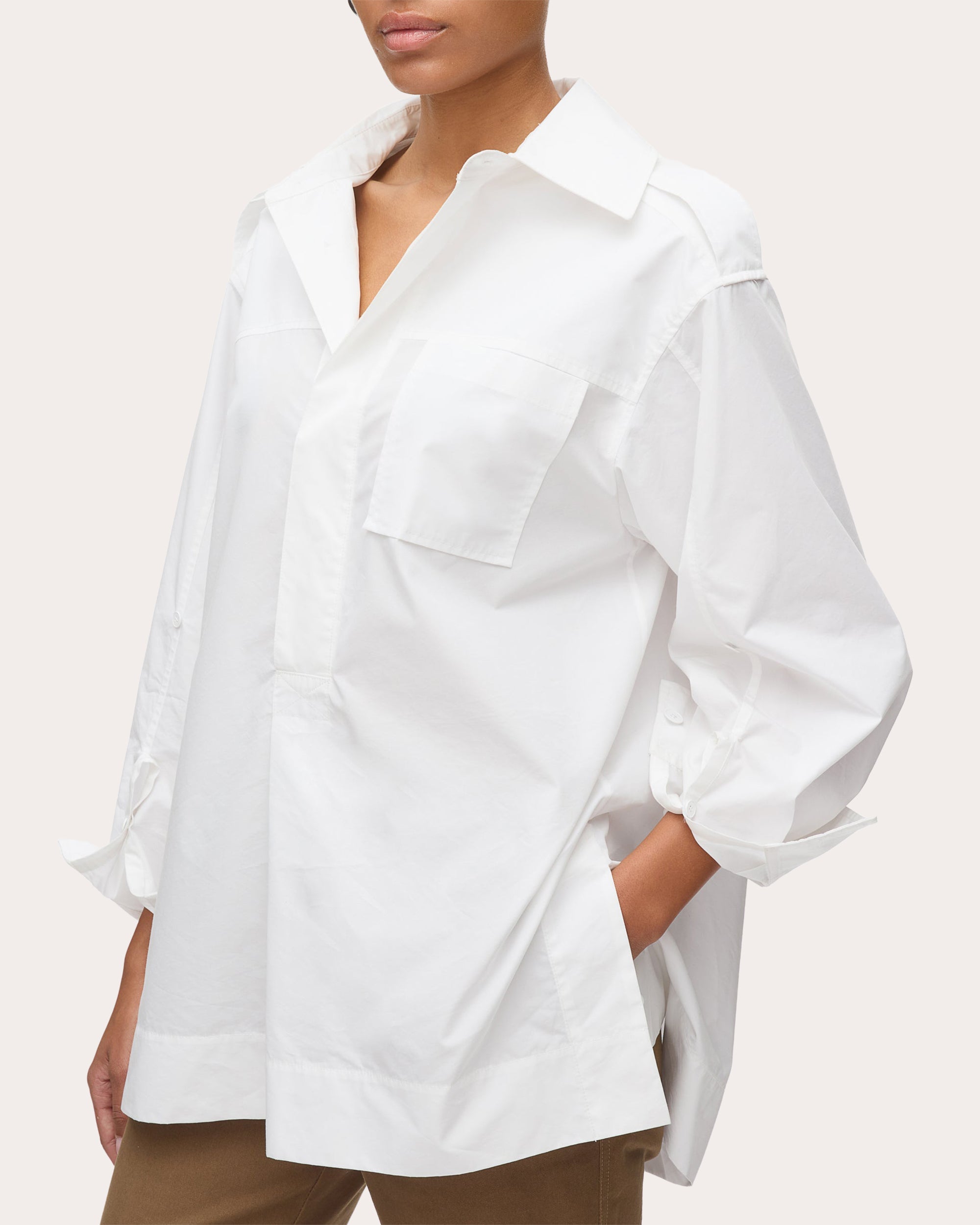 Oversized Techno Poplin Shirt