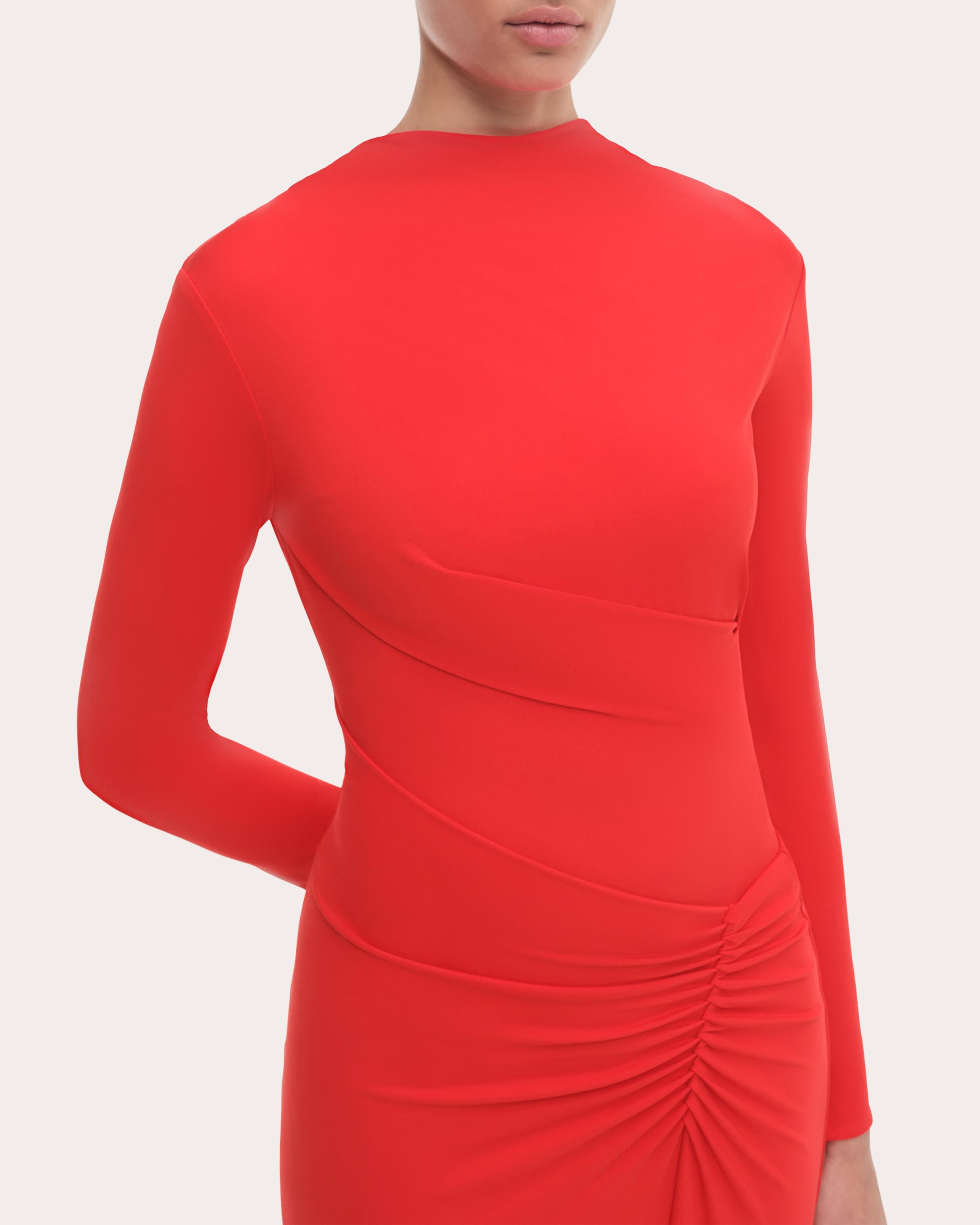 Ferrera Draped Jersey Midi Dress