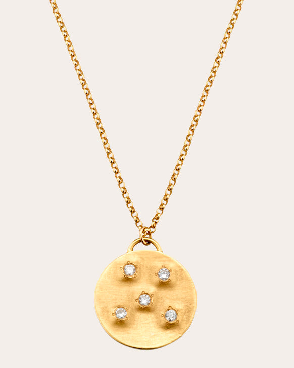 Circle of 5ths 18K Gold Diamond Pendant Necklace