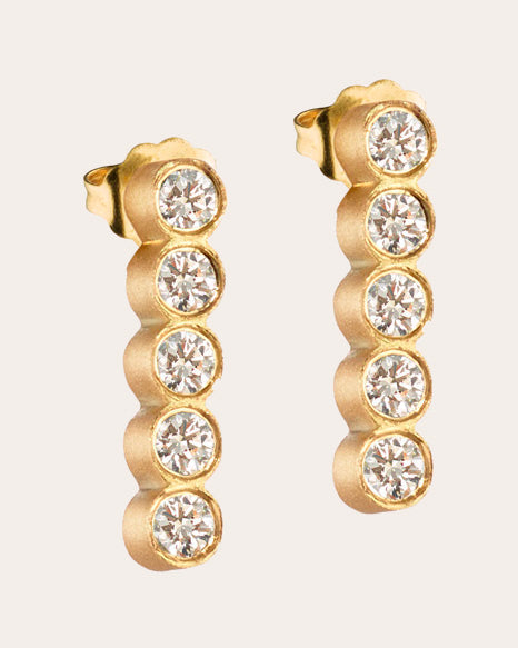 Circle of 5ths 18K Gold Diamond Earrings