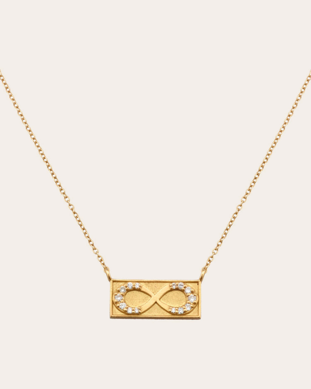 Infinity 18K Gold Diamond Pendant Necklace