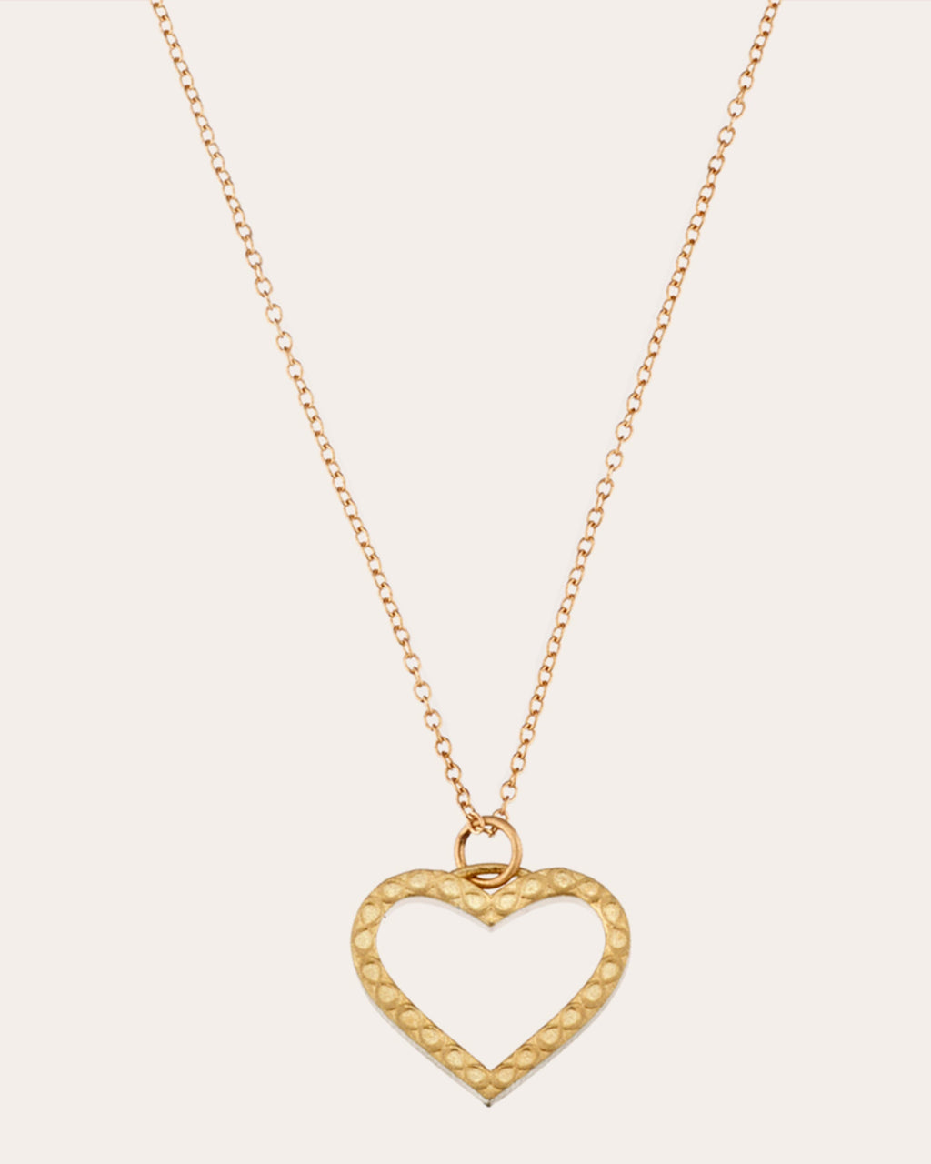 Infinity 18K Gold Open Heart Pendant Necklace