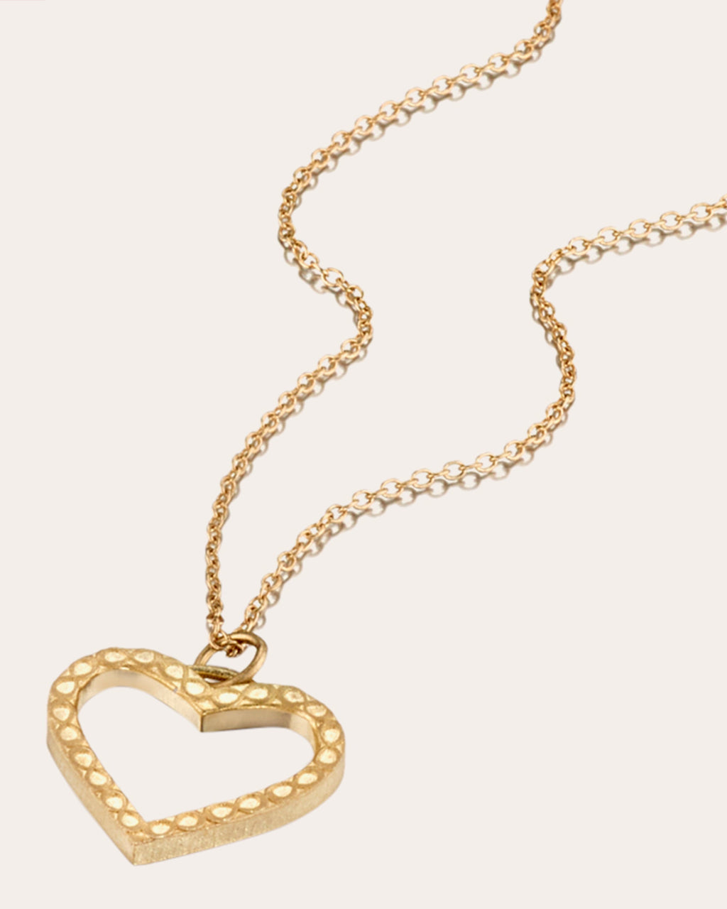 Infinity 18K Gold Open Heart Pendant Necklace