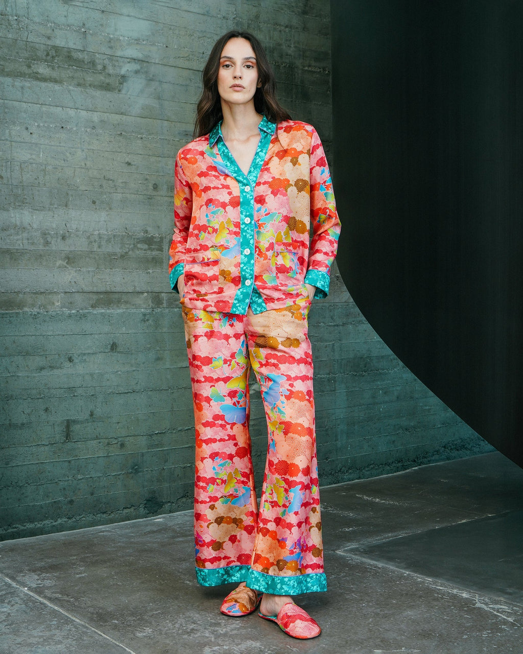 Tokyo Niwa Silk Pajama Set