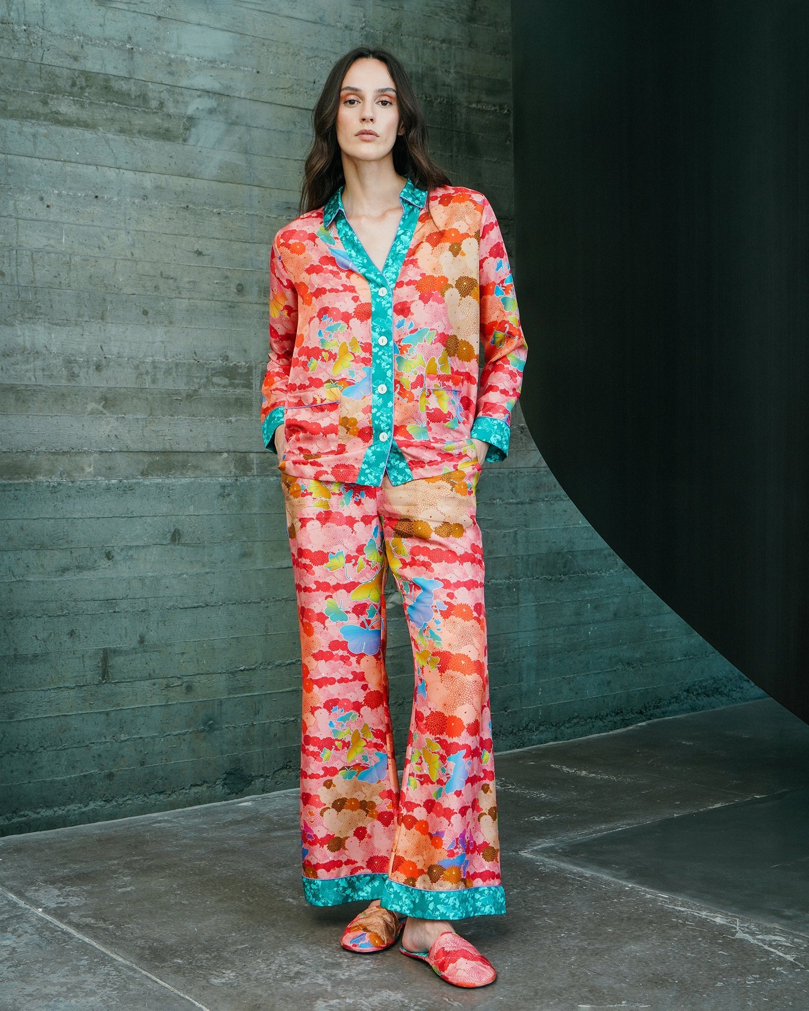 Tokyo Niwa Silk Pajama Set