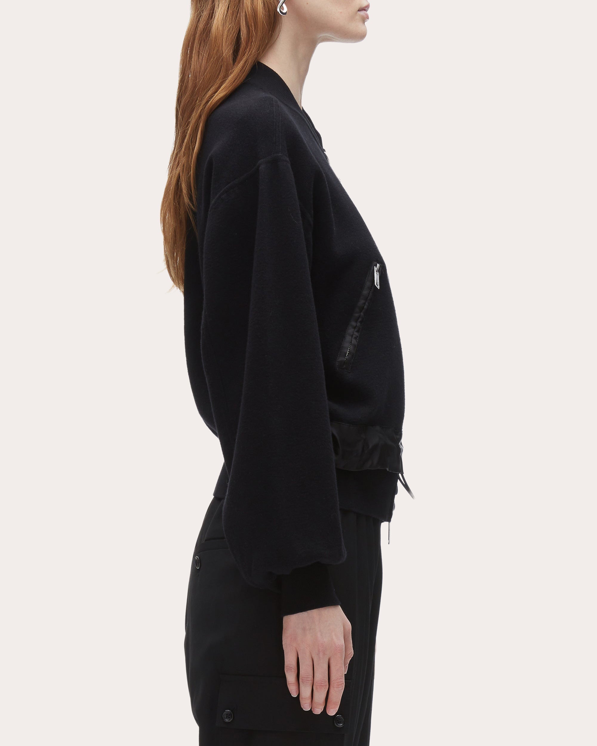 Layered Cotton-Wool Blend Bomber Jacket