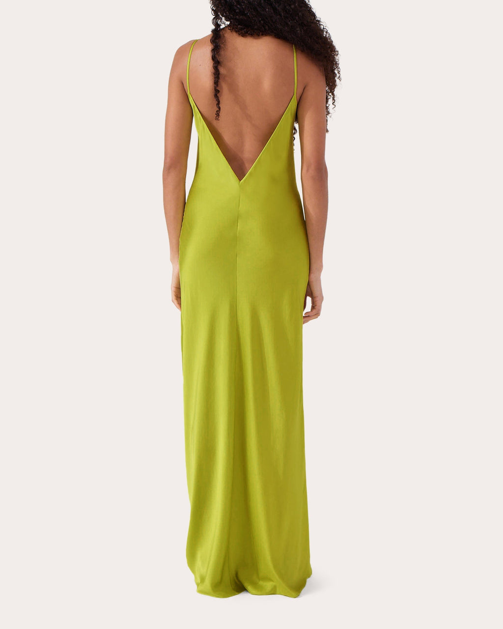 Kate V-Back Silk Slip Dress