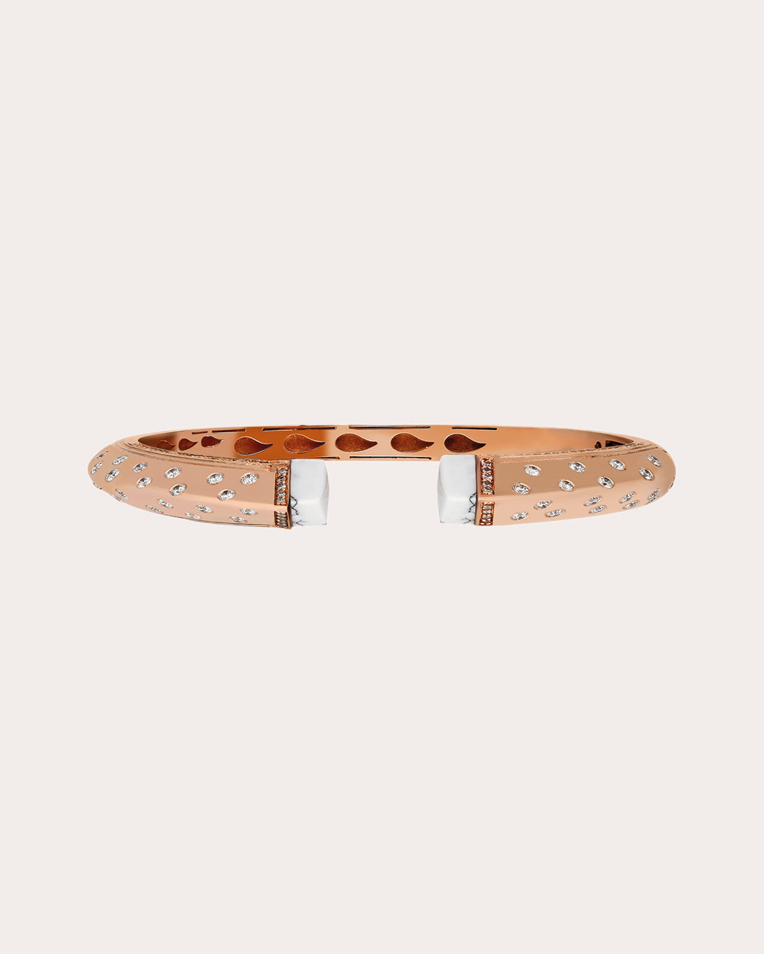 Balance 18K Gold Agate and Diamond Cuff