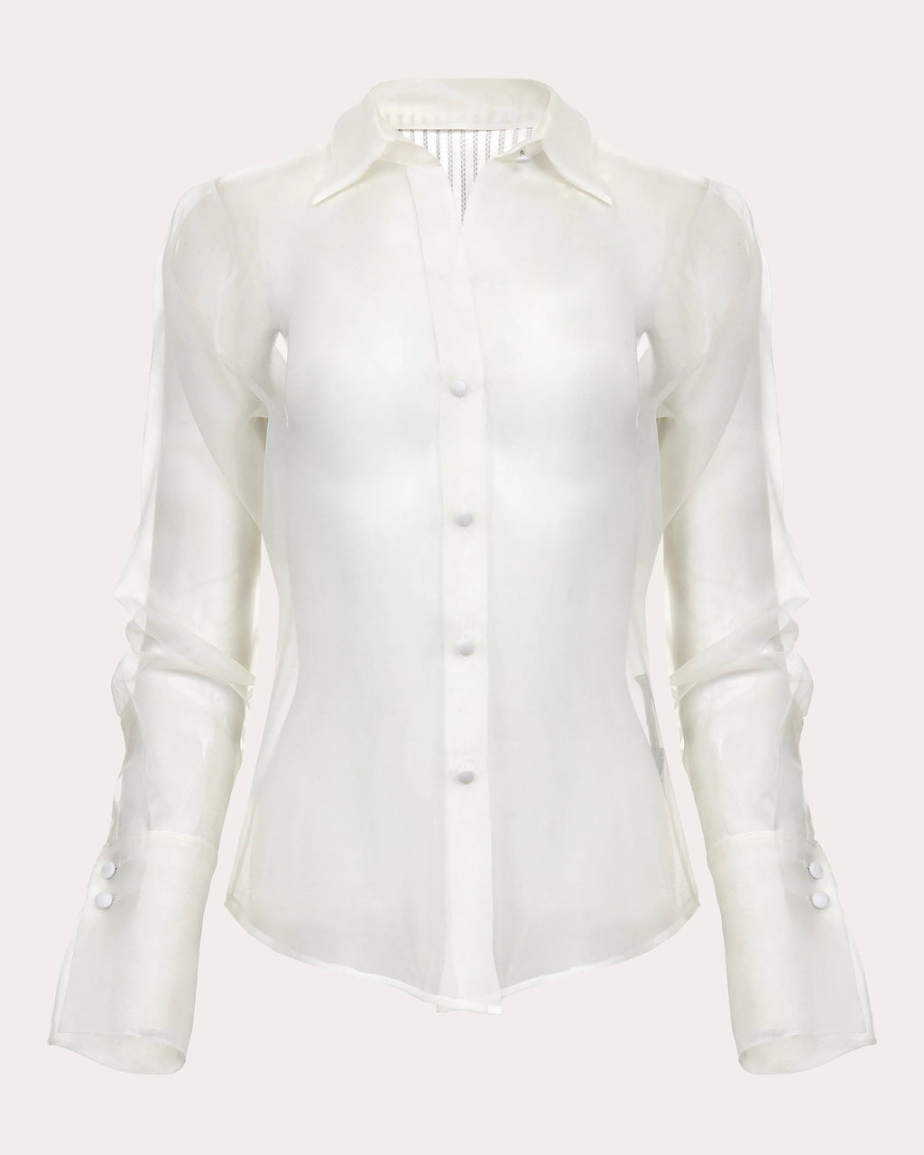 Irma Paneled Sheer Silk-Organza Blouse