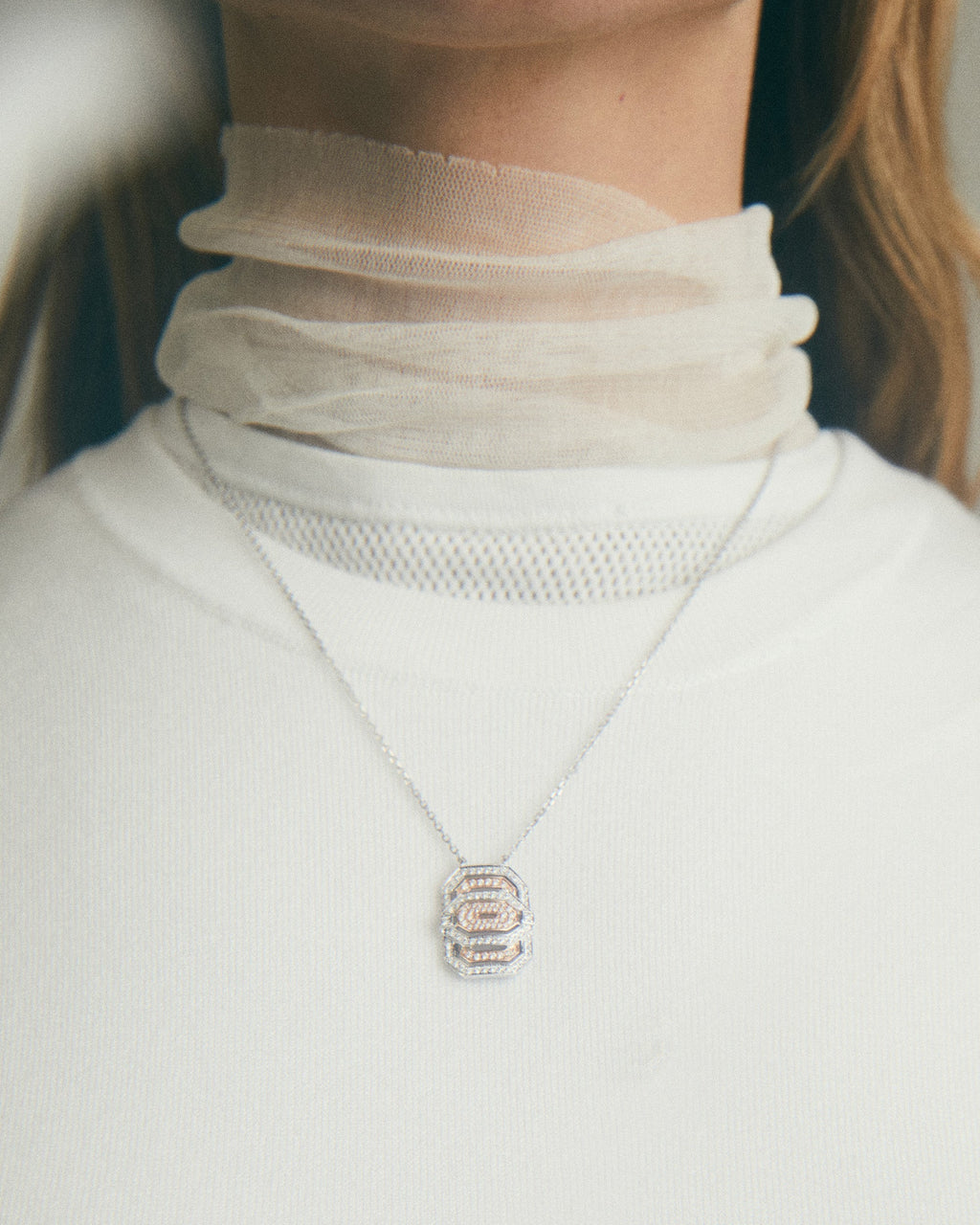 My Way 18K Gold and Rhodium-Plated Sterling Silver Diamond Pendant Necklace