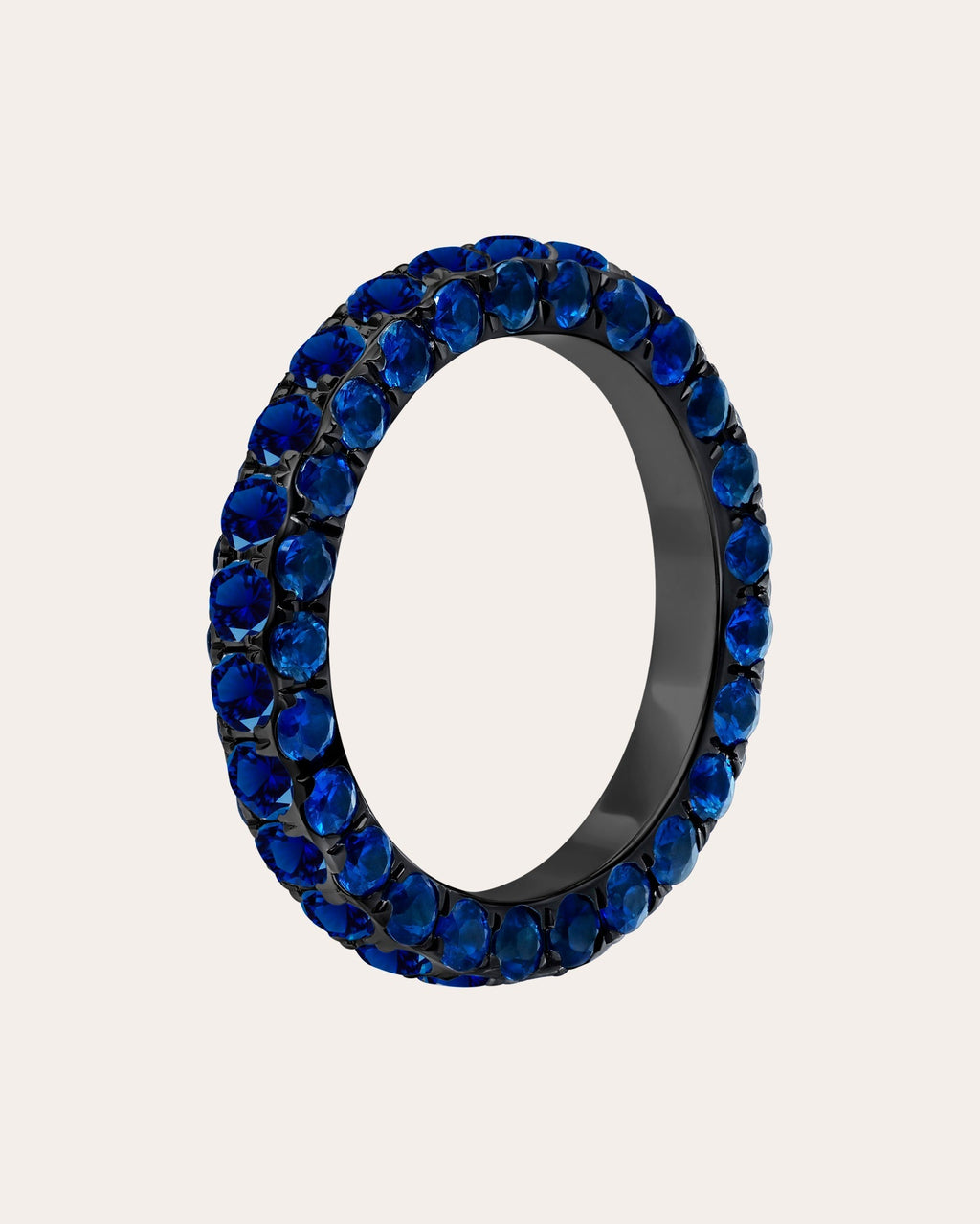 Three-Sided 18K Gold Sapphire Ring